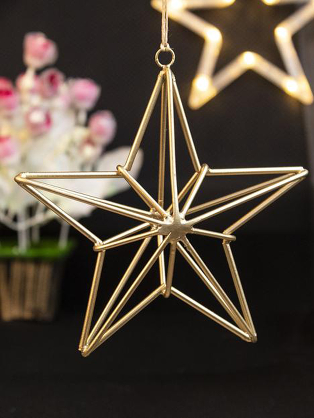 

MARKET99 Hanging Christmas Star, Gold