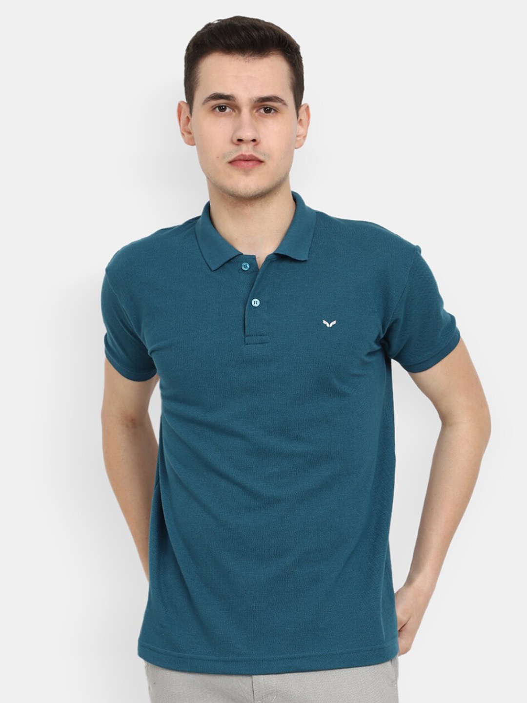 

V-Mart Polo Collar Cotton T-shirt, Teal