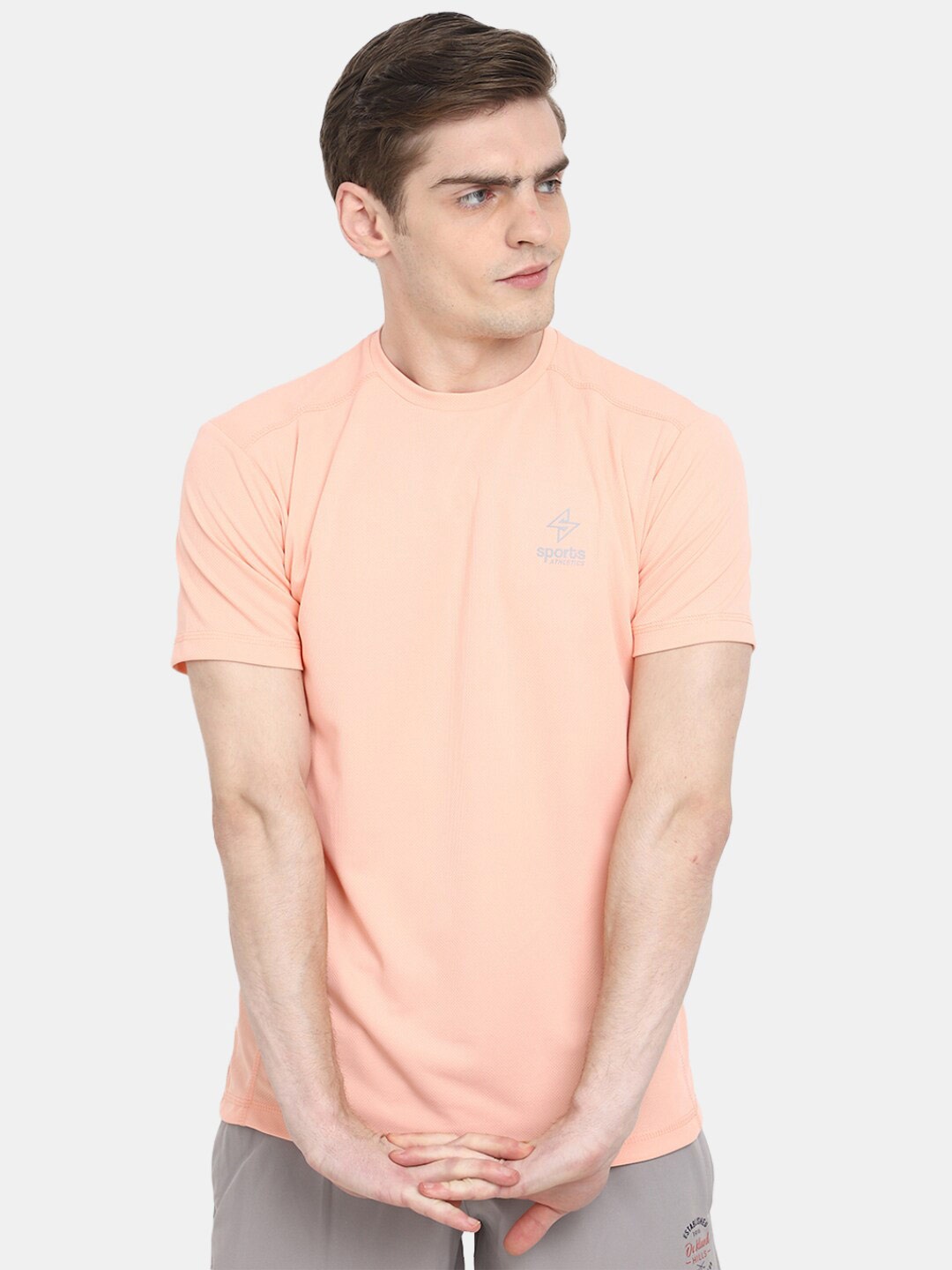 

V-Mart Slim Fit Casual T-shirt, Peach