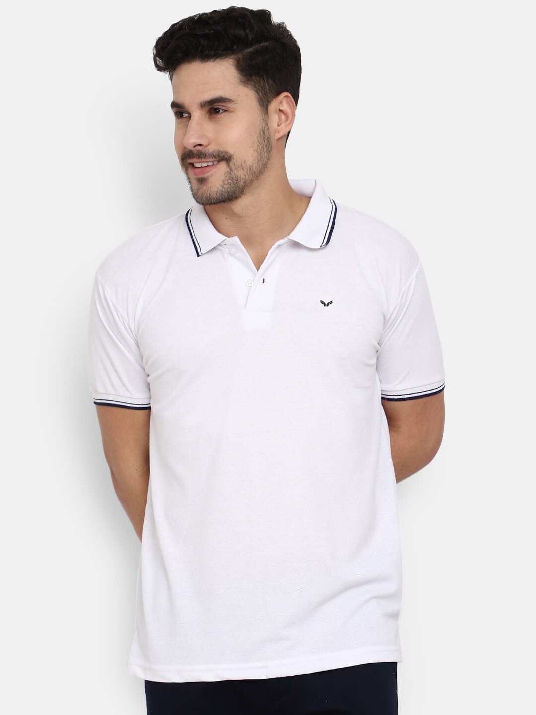 

V-Mart Polo Collar Short Sleeves T-shirt, White