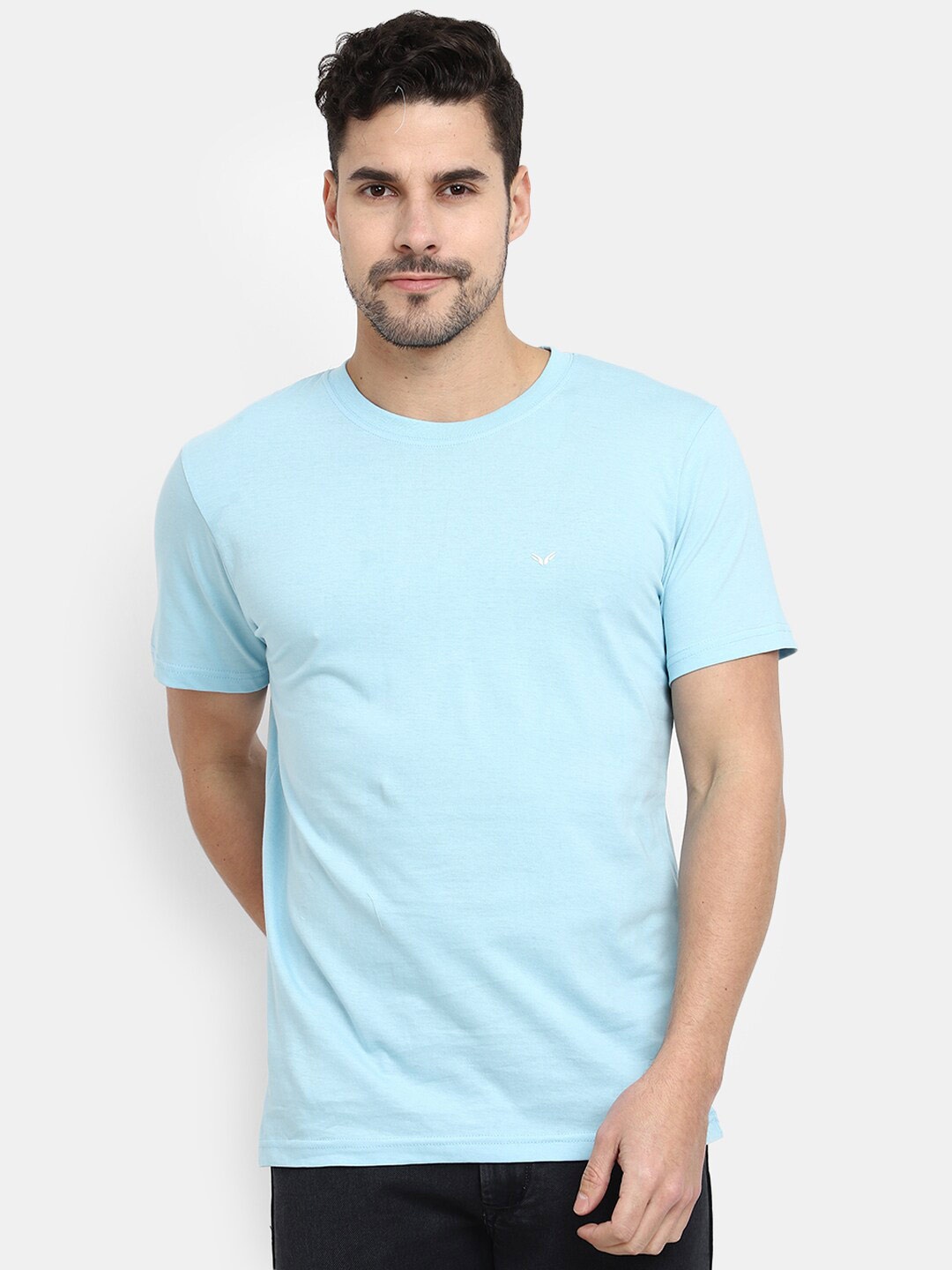 

V-Mart Slim Fit Casual Cotton T-shirt, Blue