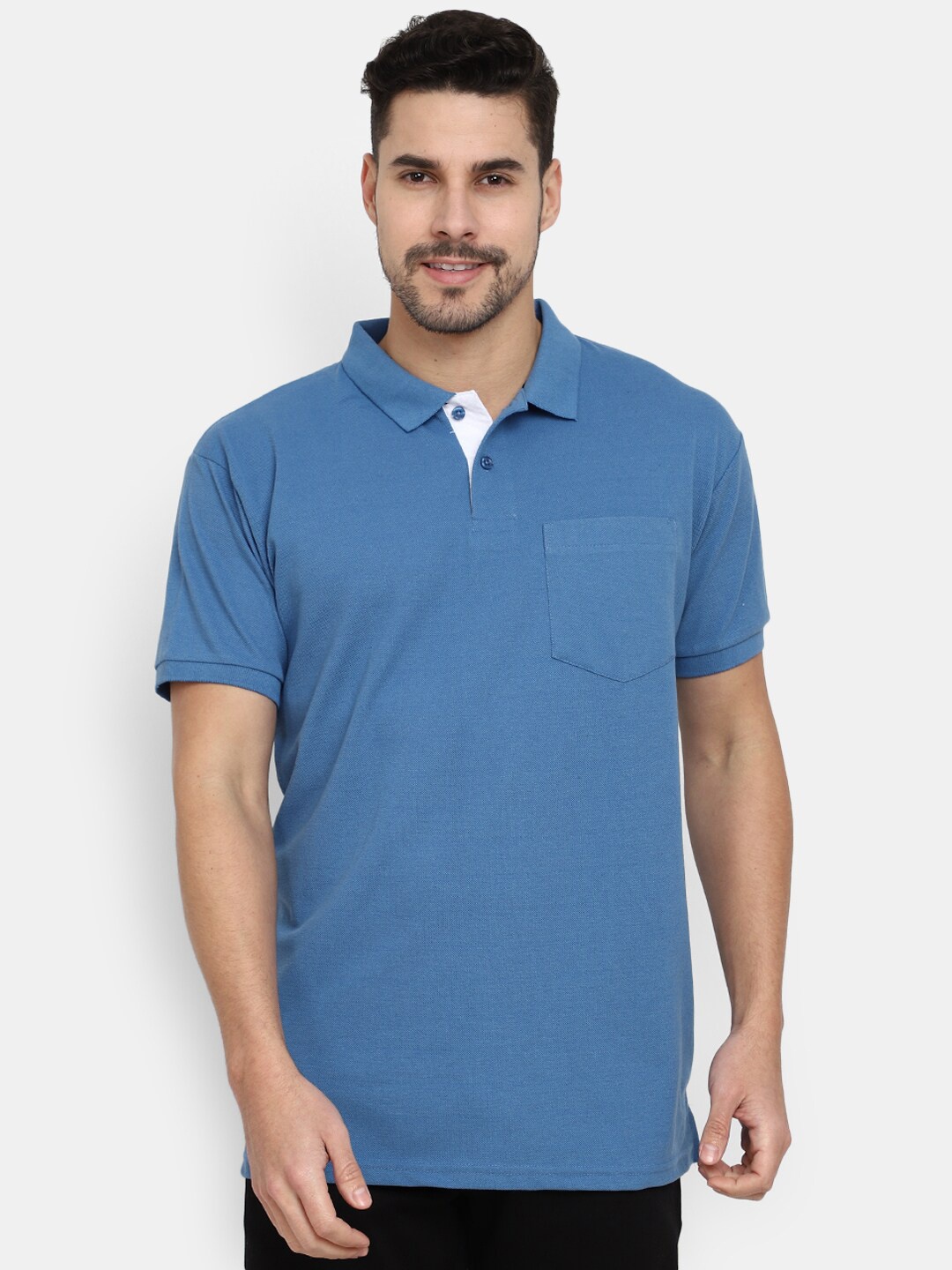 

V-Mart Polo Collar T-shirt, Blue