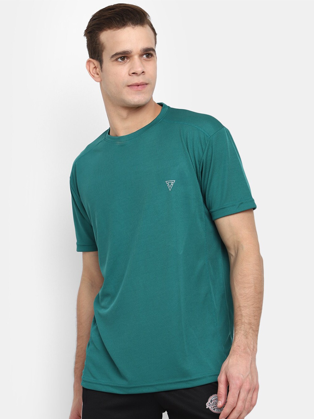 

V-Mart Round Neck Short Sleeves Outdoor Sports T-shirt, Green
