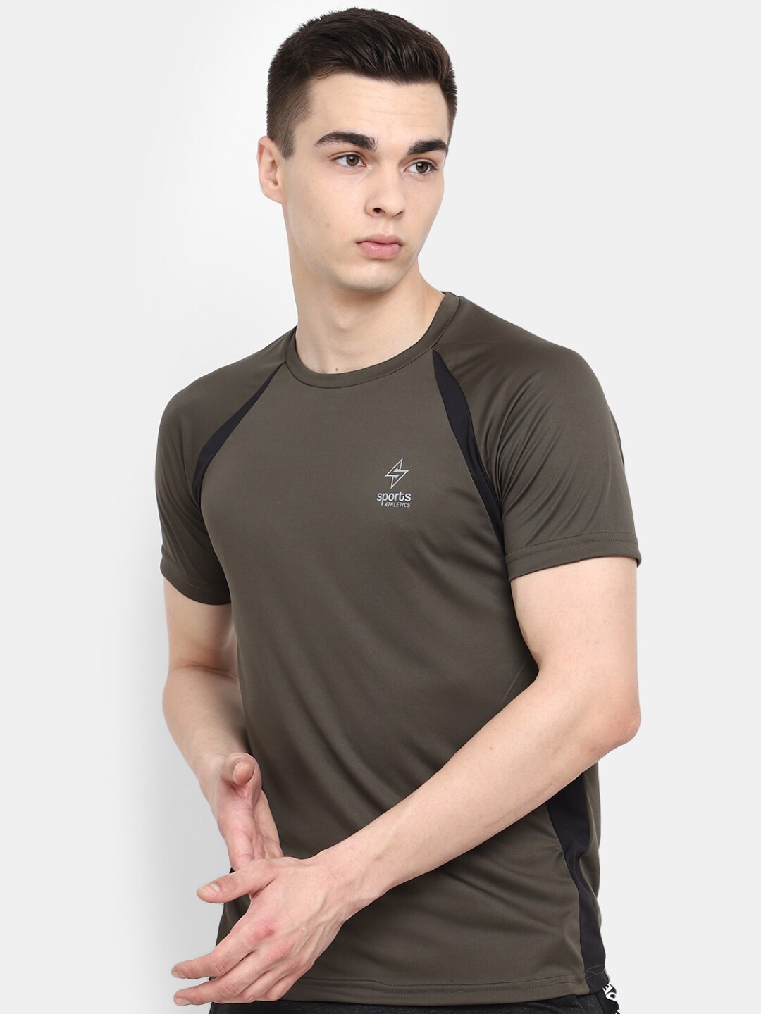 

V-Mart Raglan Sleeves Slim Fit T-shirt, Olive