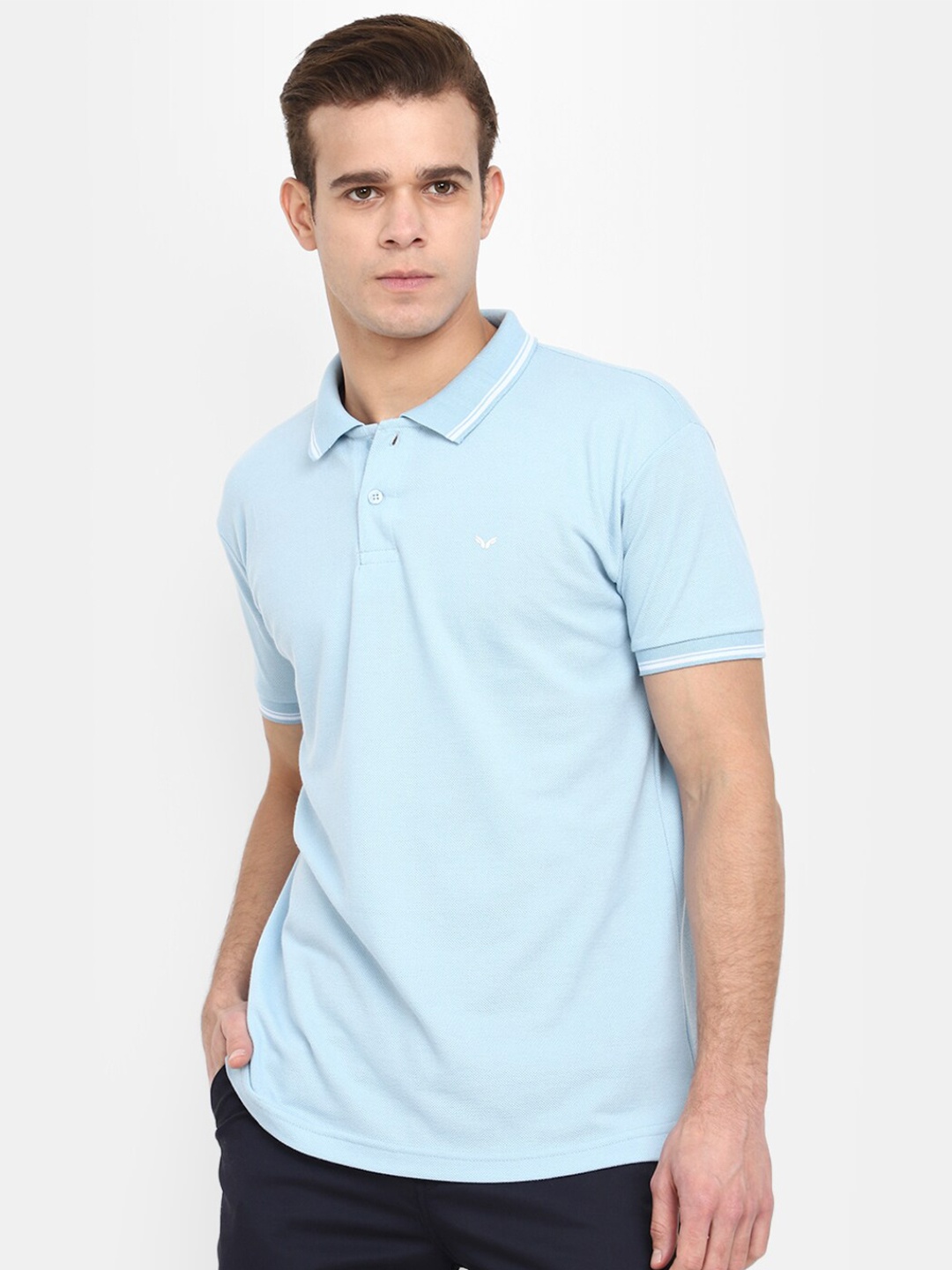 

V-Mart Polo Collar Cotton Casual T-Shirt, Blue