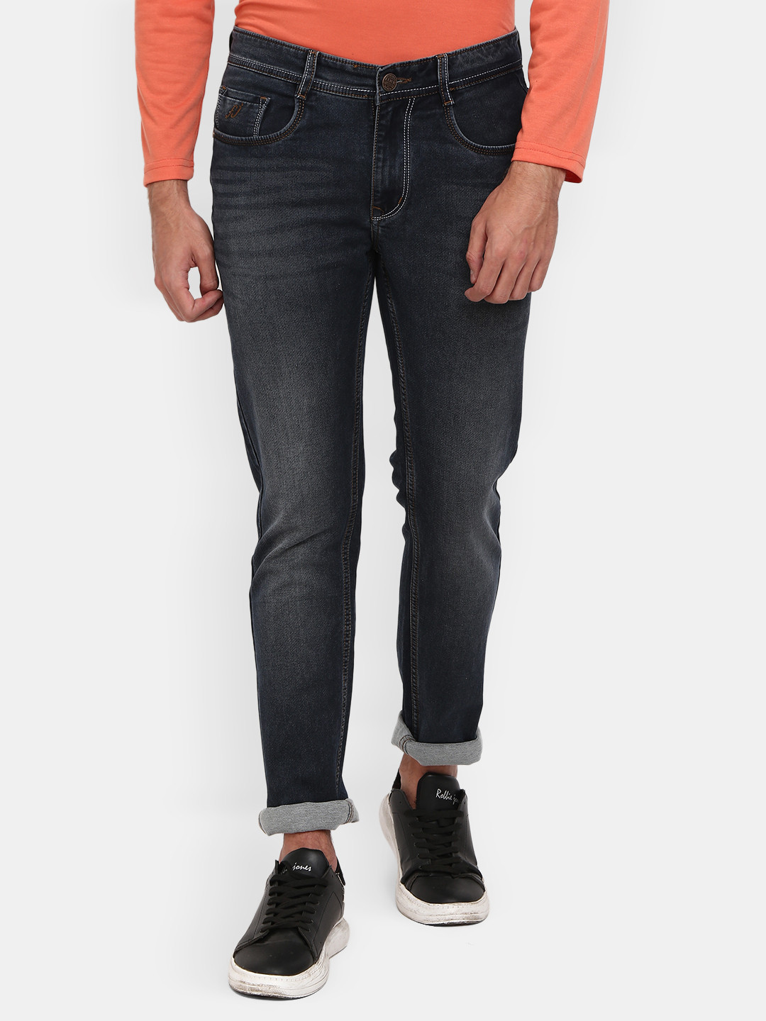 

V-Mart Round Neck Slim Fit Casual T-Shirt, Rust