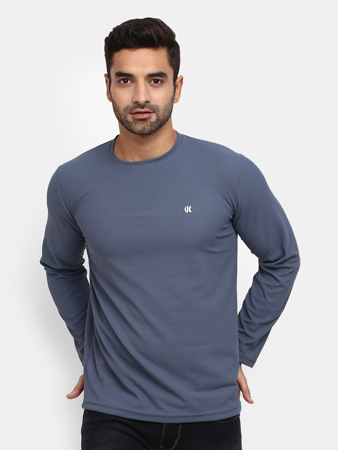 

V-Mart Round Neck Slim Fit T-shirt, Blue