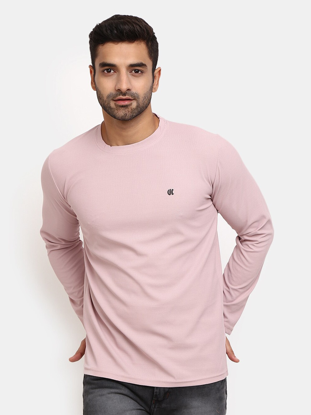 

V-Mart Round Neck Slim Fit T-shirt, Pink
