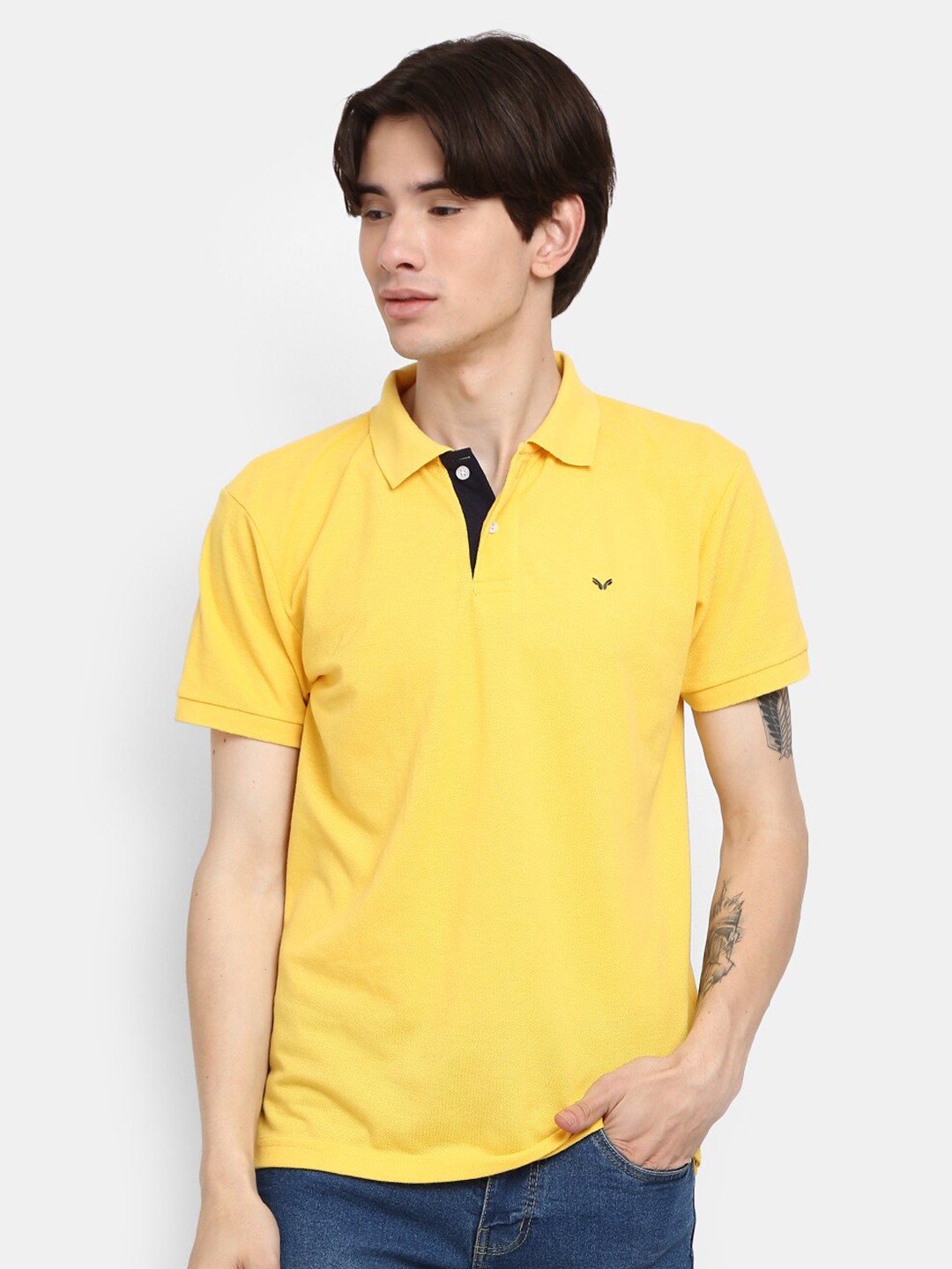 

V-Mart Polo Collar Short Sleeves Cotton T-shirt, Yellow