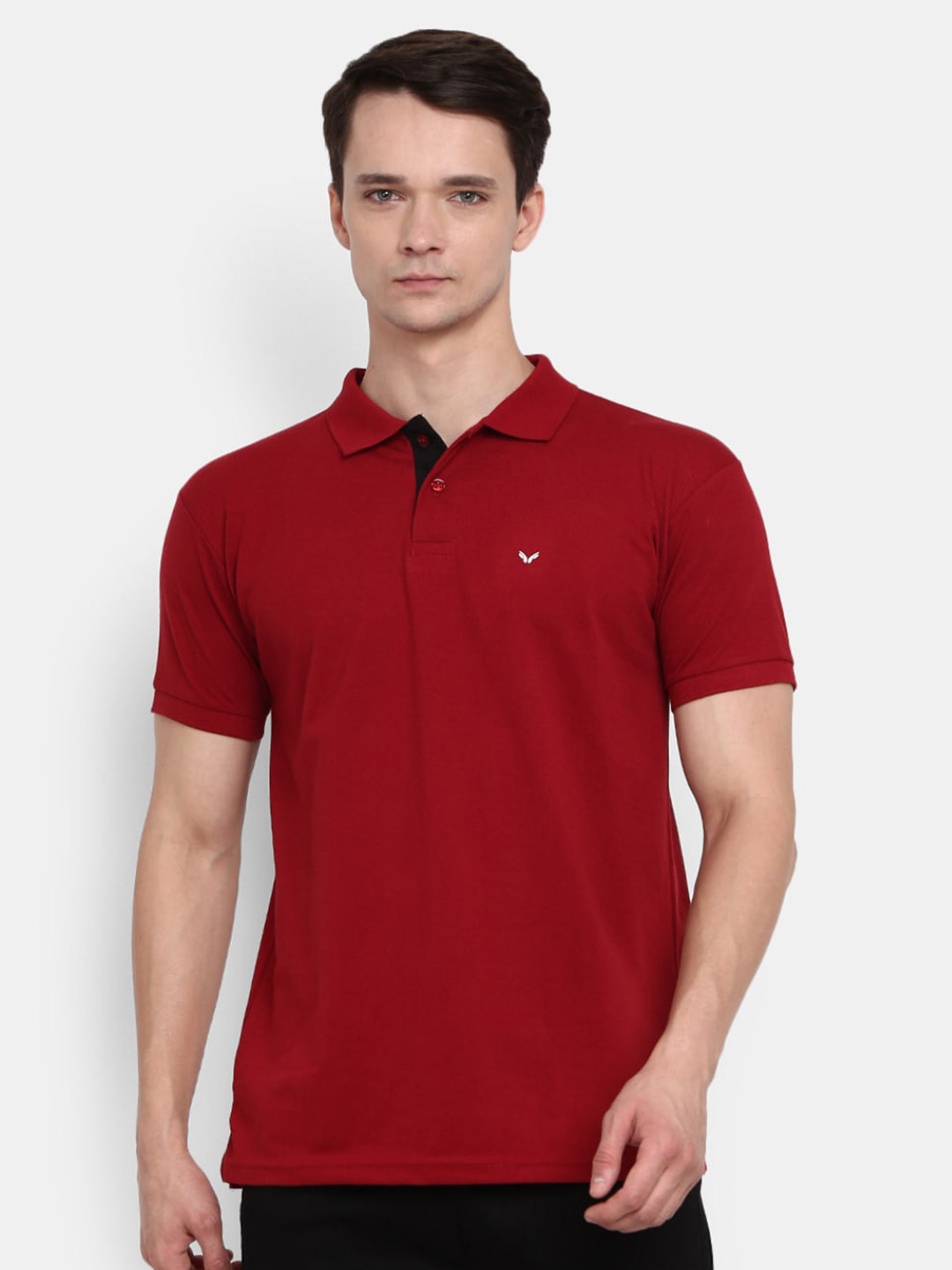 

V-Mart Polo Collar Cotton T-shirt, Red