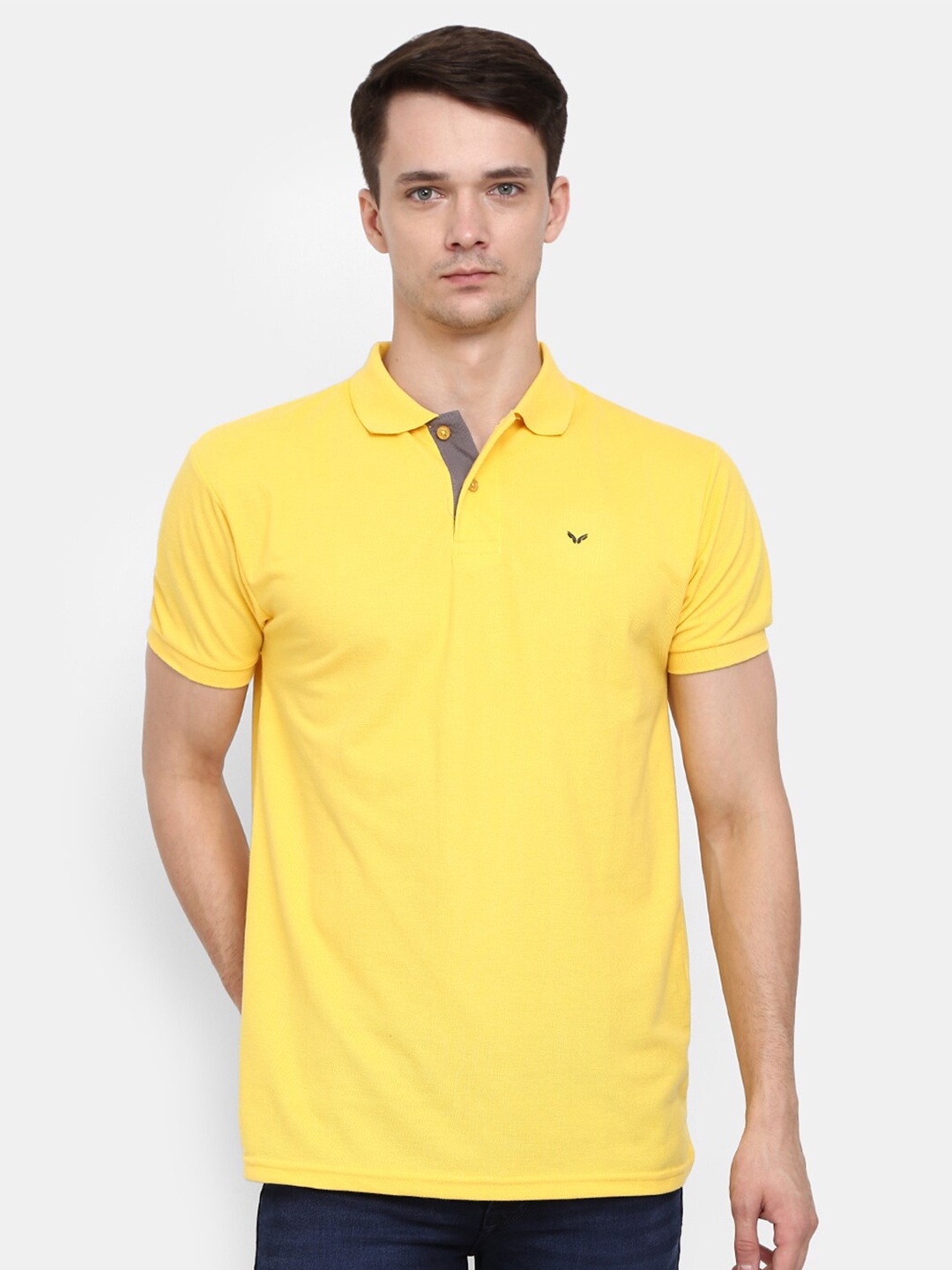 

V-Mart Polo Collar Short Sleeves Cotton T-shirt, Yellow