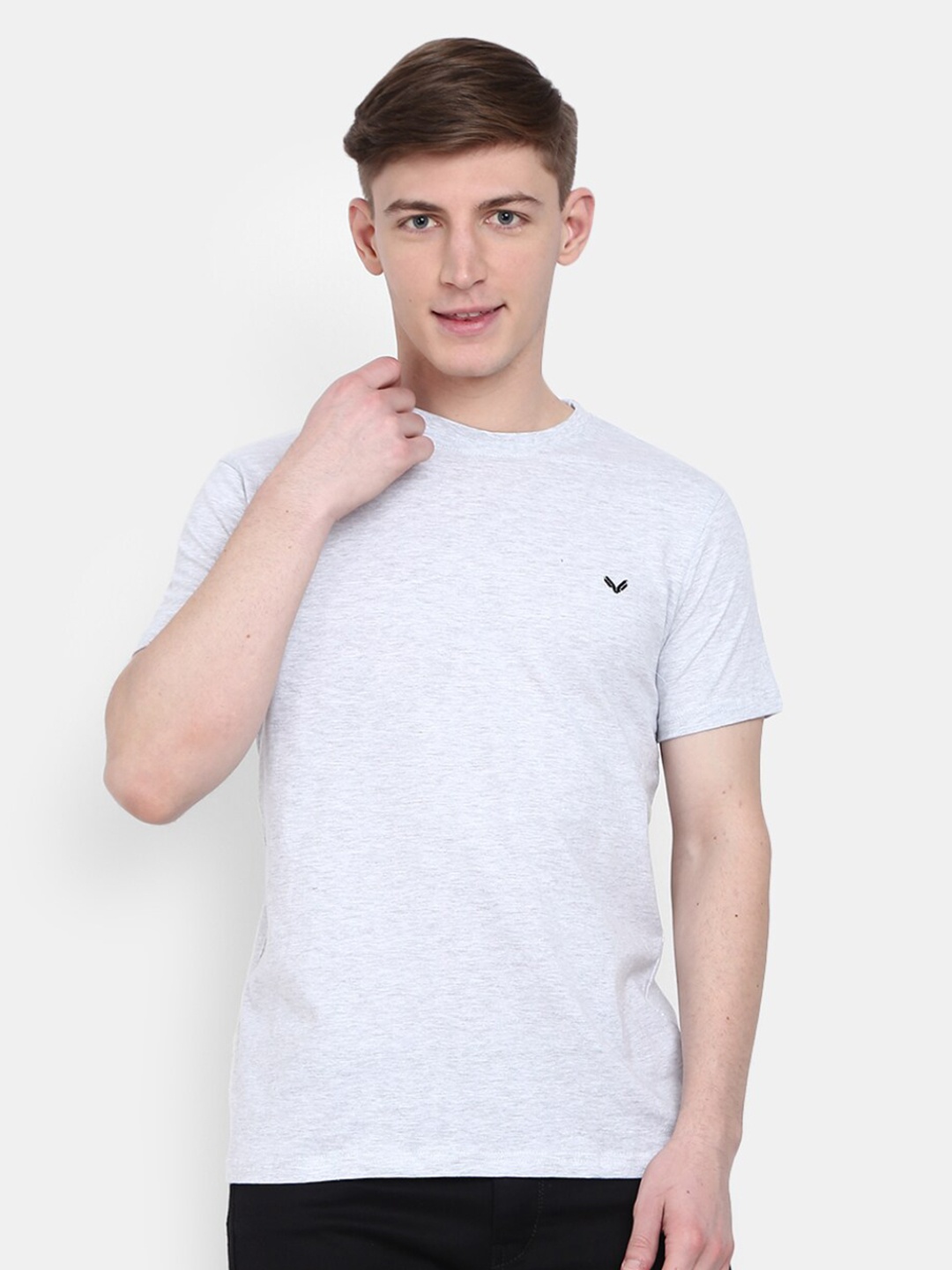 

V-Mart Slim Fit Cotton T-shirt, Beige