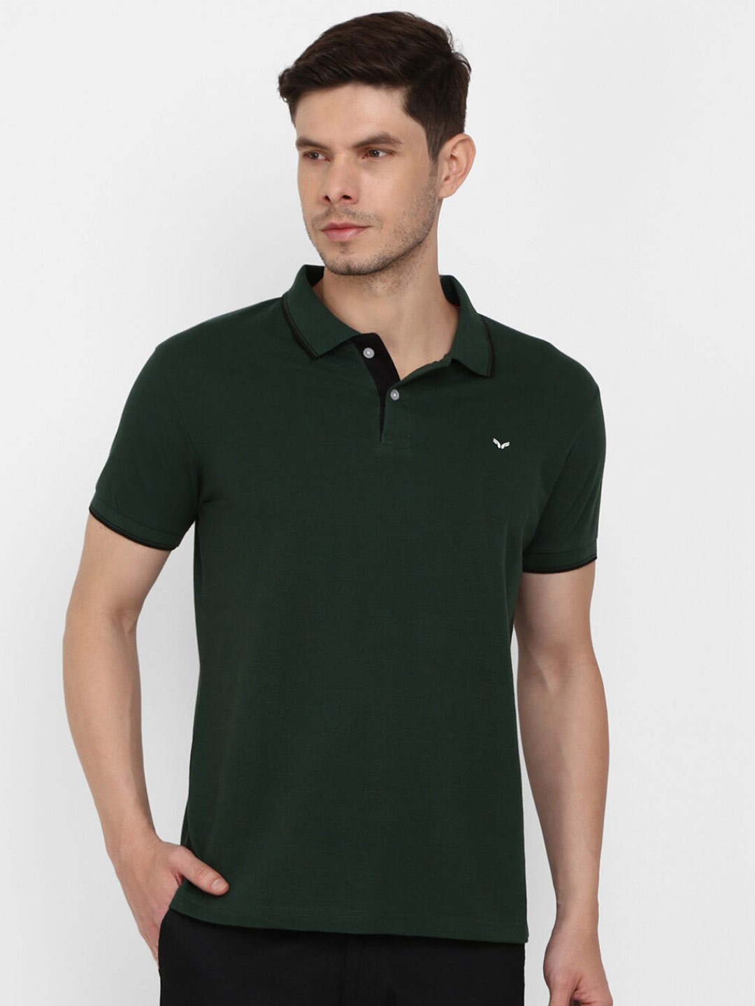 

V-Mart Polo Collar Cotton T-shirt, Green