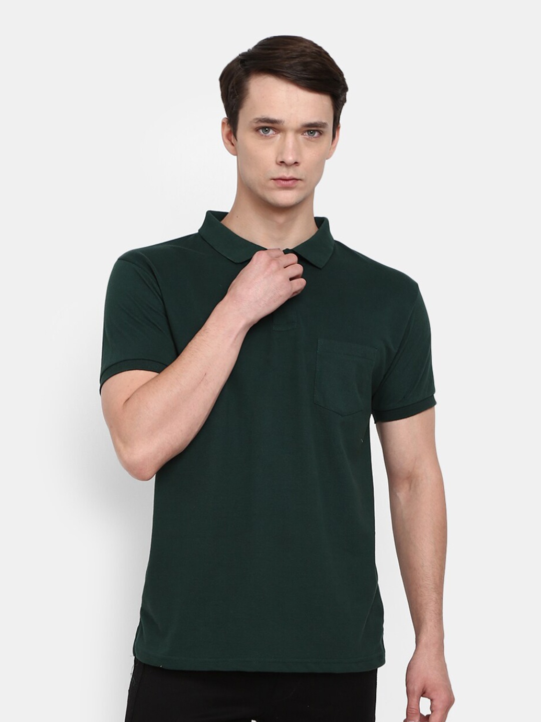 

V-Mart Polo Collar T-shirt, Green