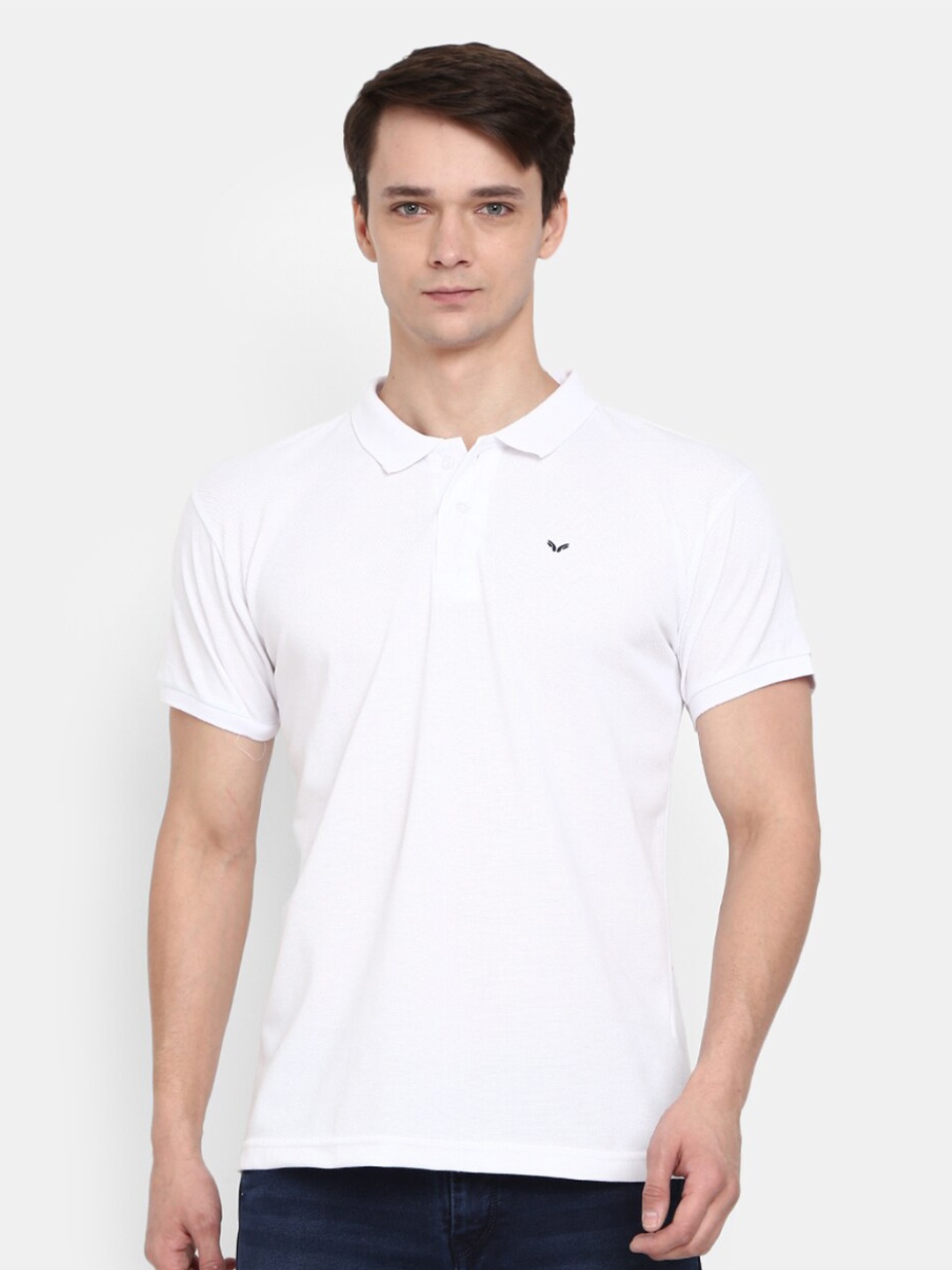 

V-Mart Polo Collar Cotton T-shirt, White