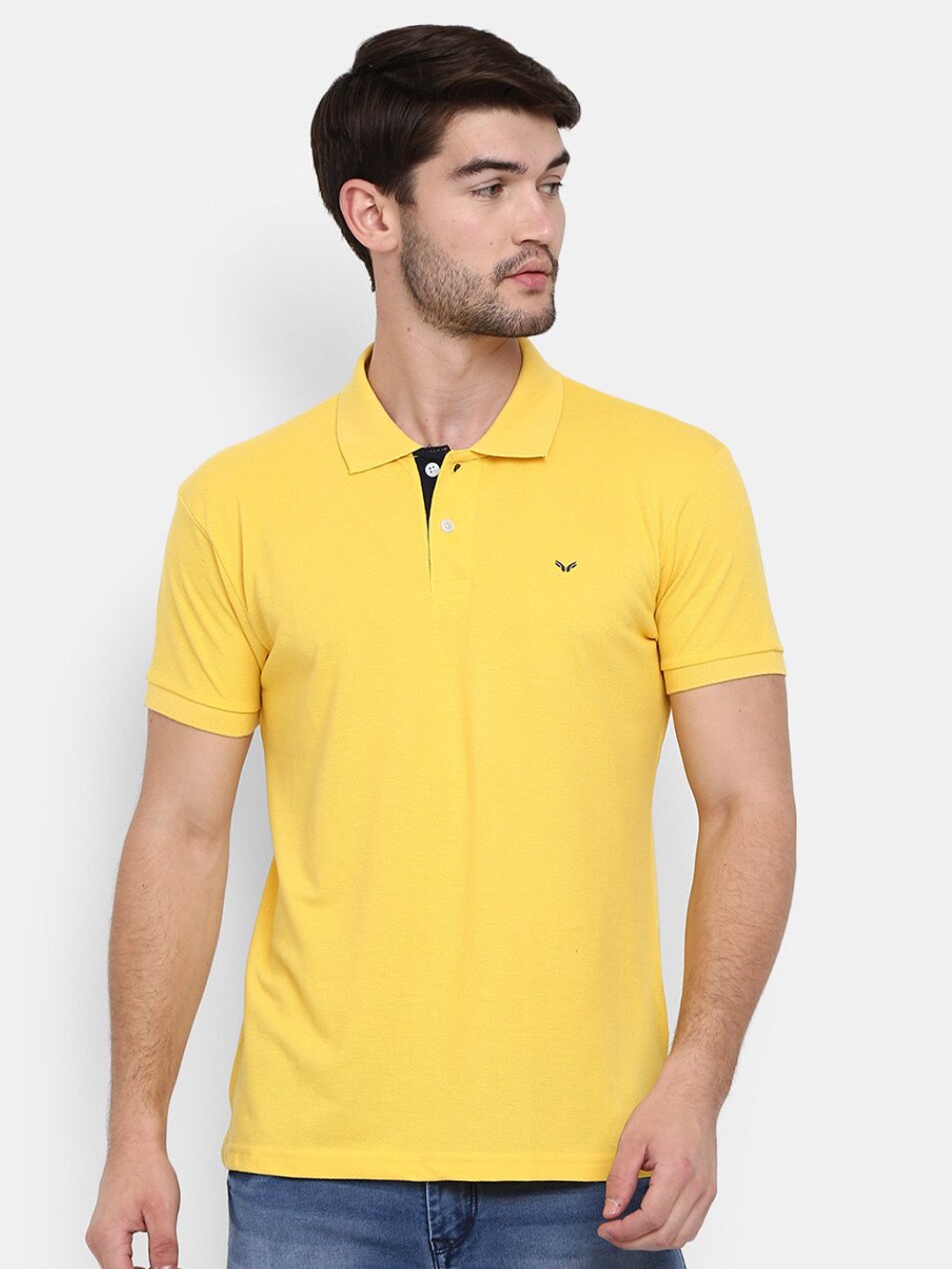 

V-Mart Polo Collar Cotton T-shirt, Yellow