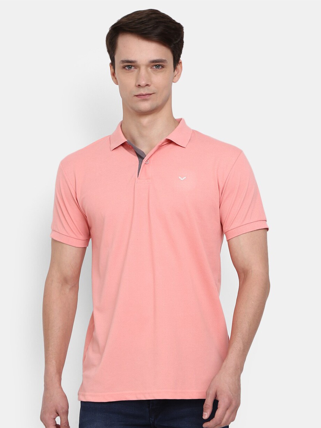 

V-Mart Polo Collar Cotton T-shirt, Pink