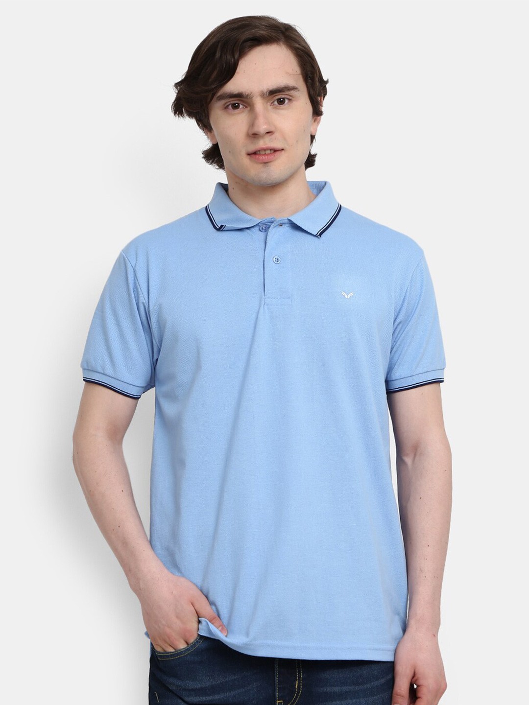 

V-Mart Polo Collar Cotton T-shirt, Blue