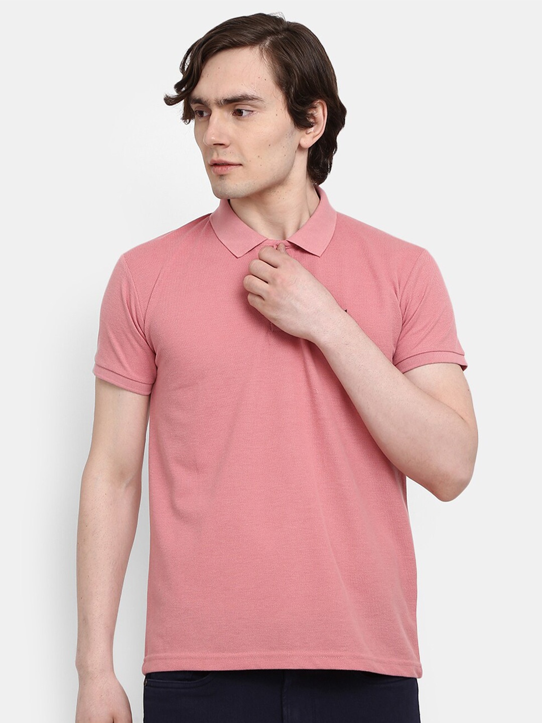 

V-Mart Polo Collar Cotton T-shirt, Pink