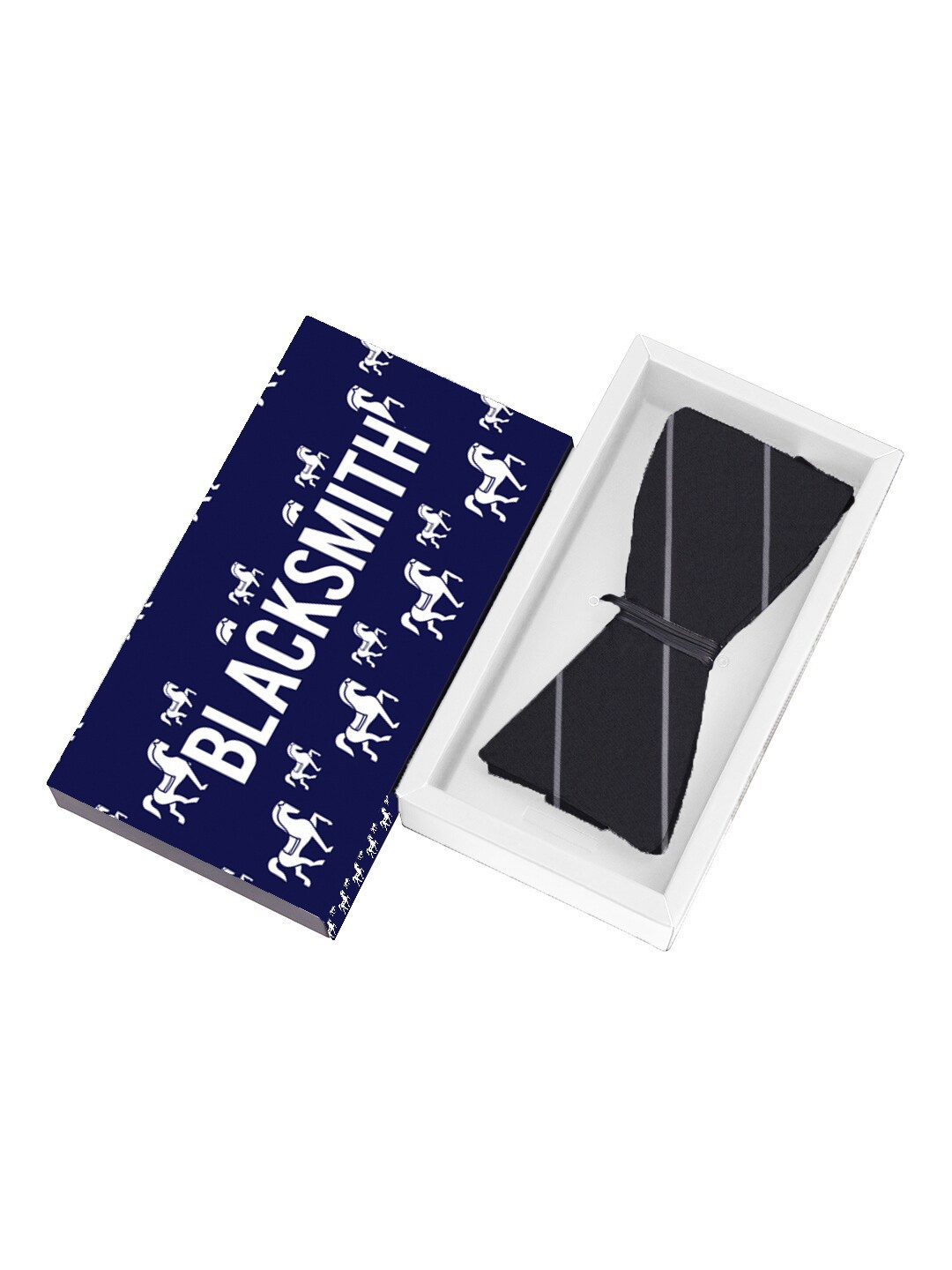 

Blacksmith Men Woven Design Bow Tie, Black