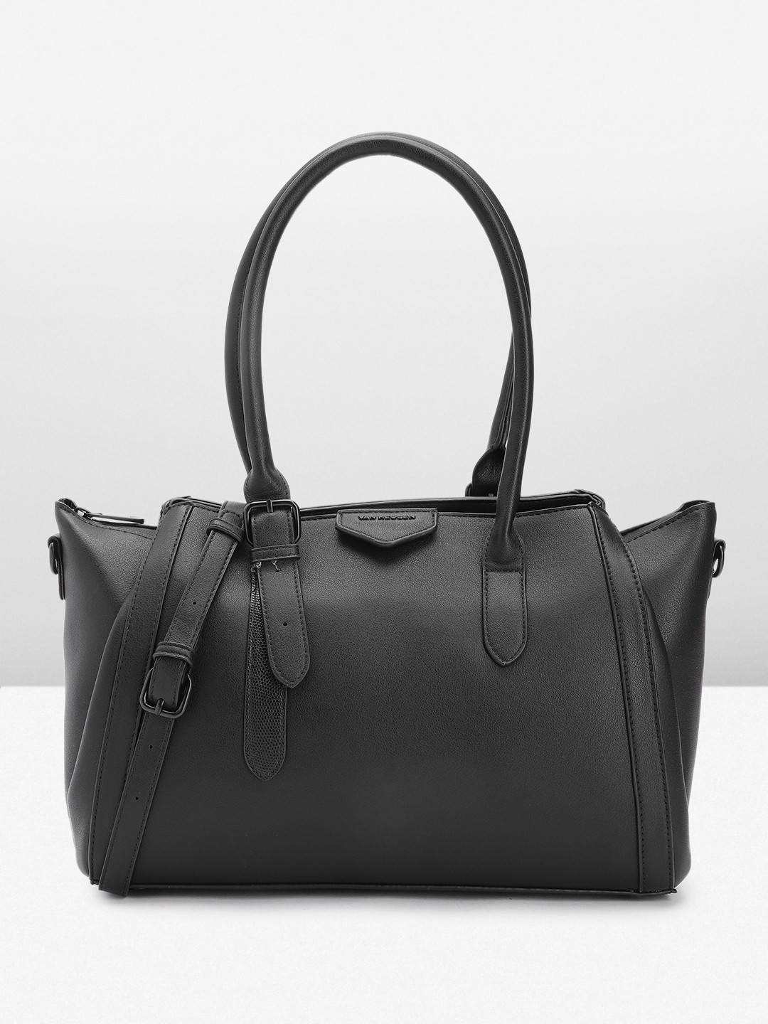 

Van Heusen Women Solid Handheld Bag, Black