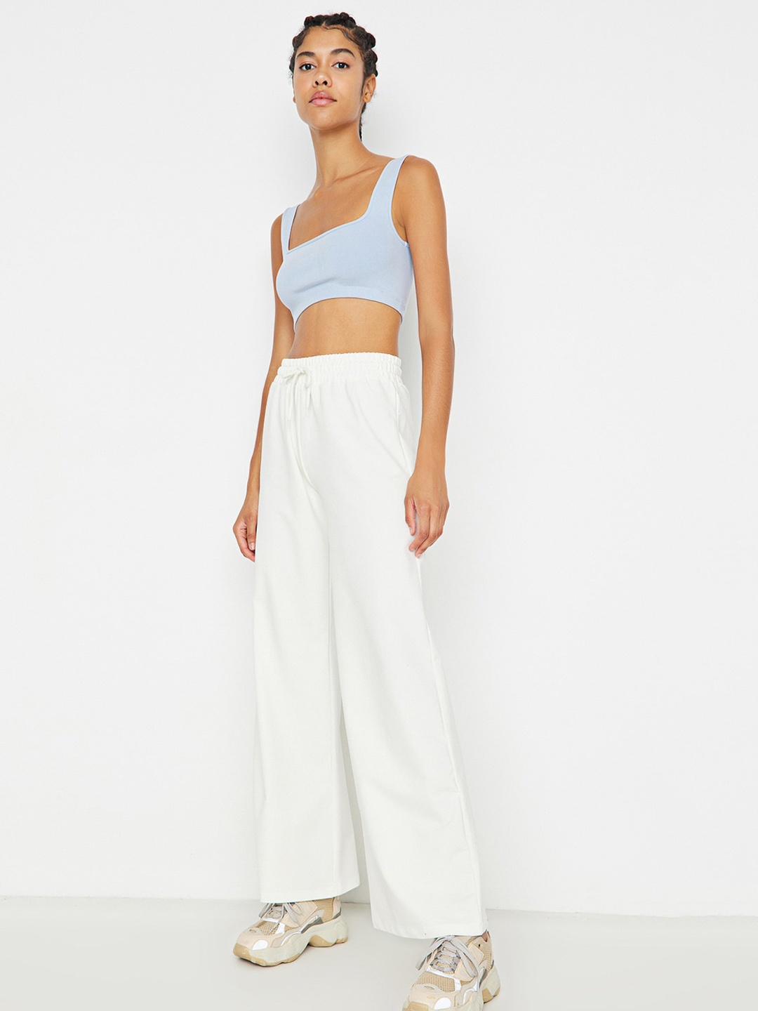 

Trendyol Women Mid-Rise Track Pants, White