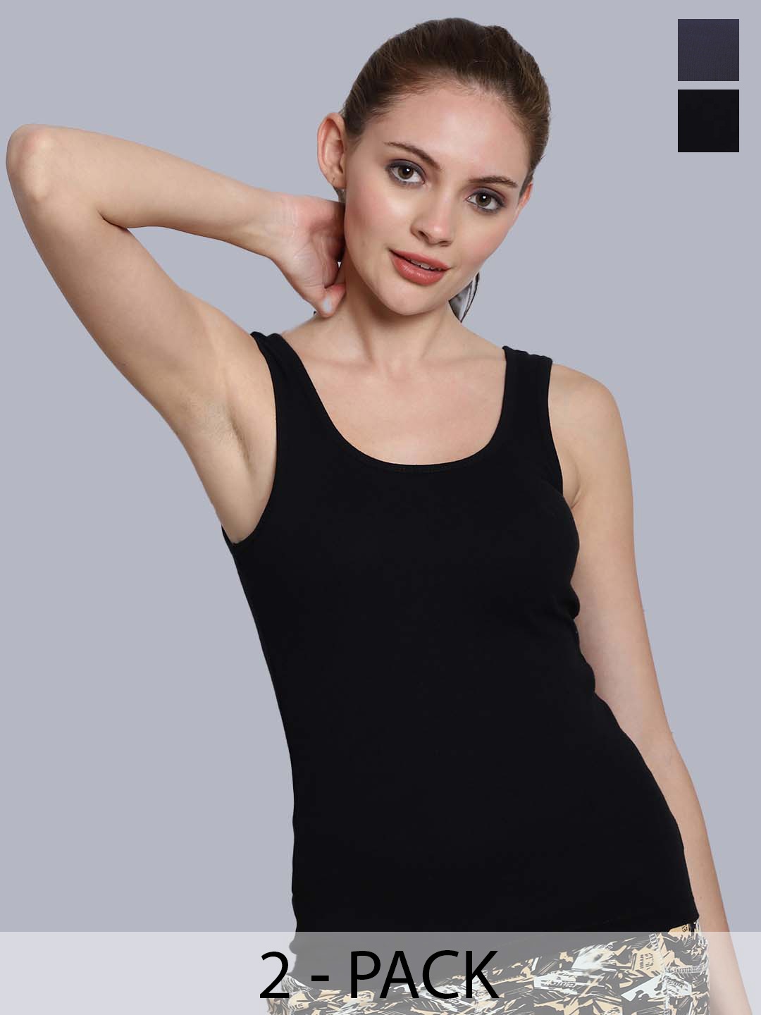 Friskers Black Cotton Tank Top