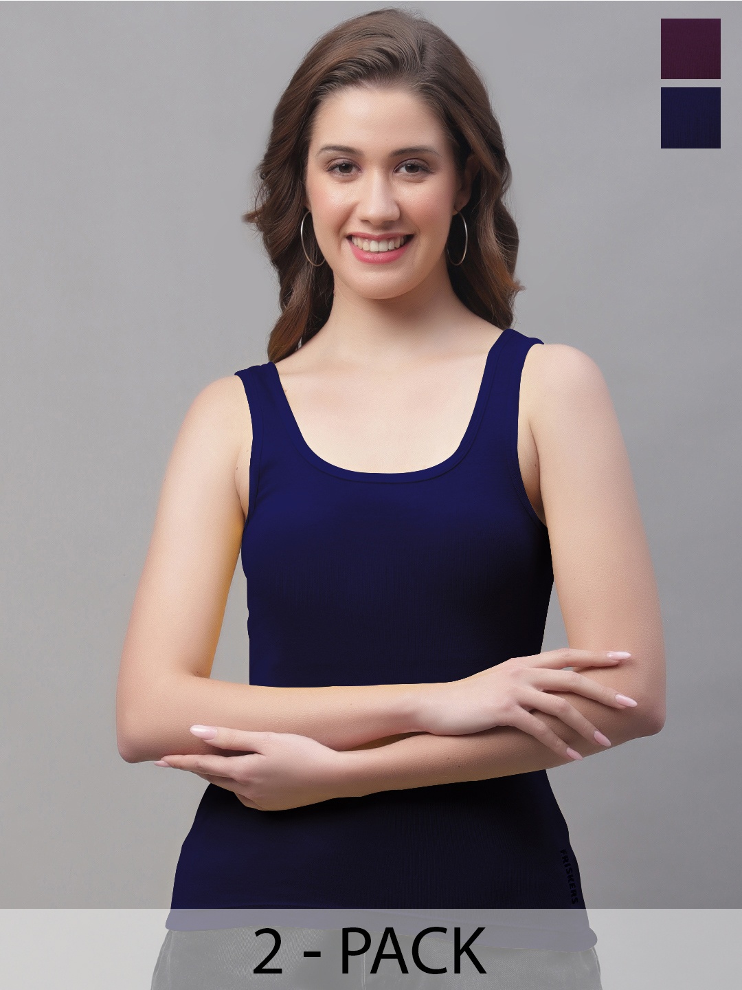 

Friskers Blue Cotton Tank Top