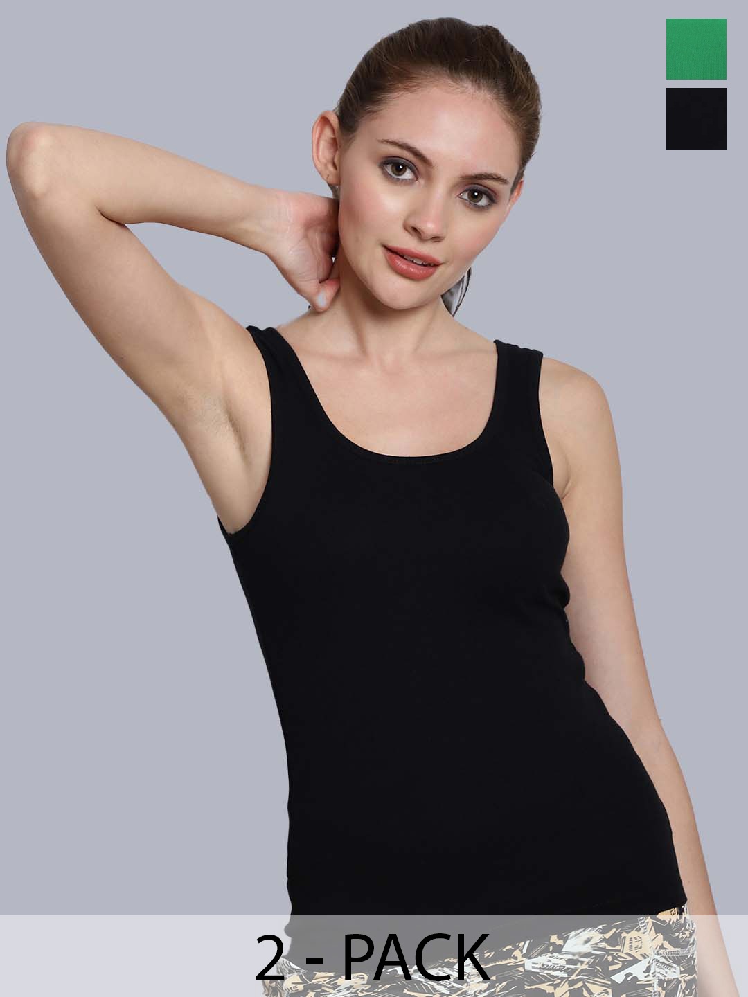 

Friskers Black Cotton Tank Top