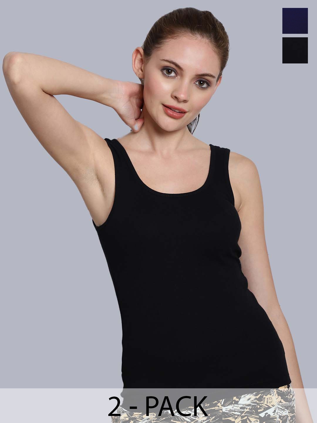 

Friskers Black Cotton Tank Top