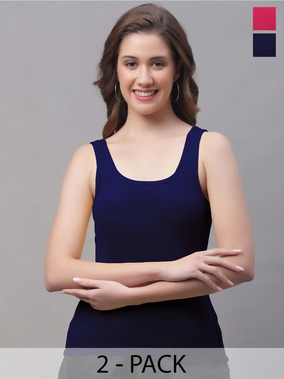 

Friskers Blue Cotton Tank Top