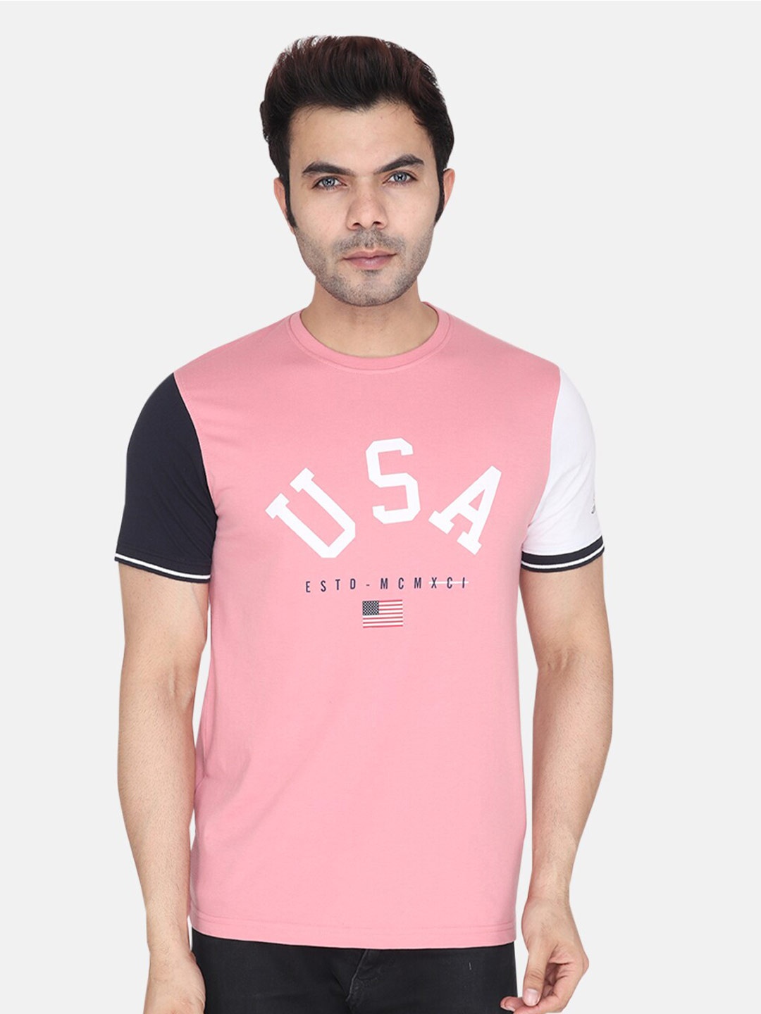 

Albion Typography Printed Pure Cotton T-shirt, Pink