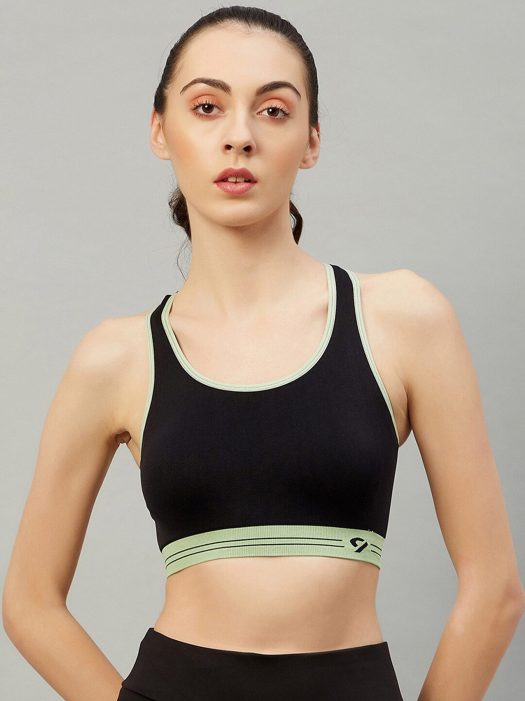 

C9 AIRWEAR Seamless Full Coverage Lightly Padded All Day Comfort Sports Bra, Black