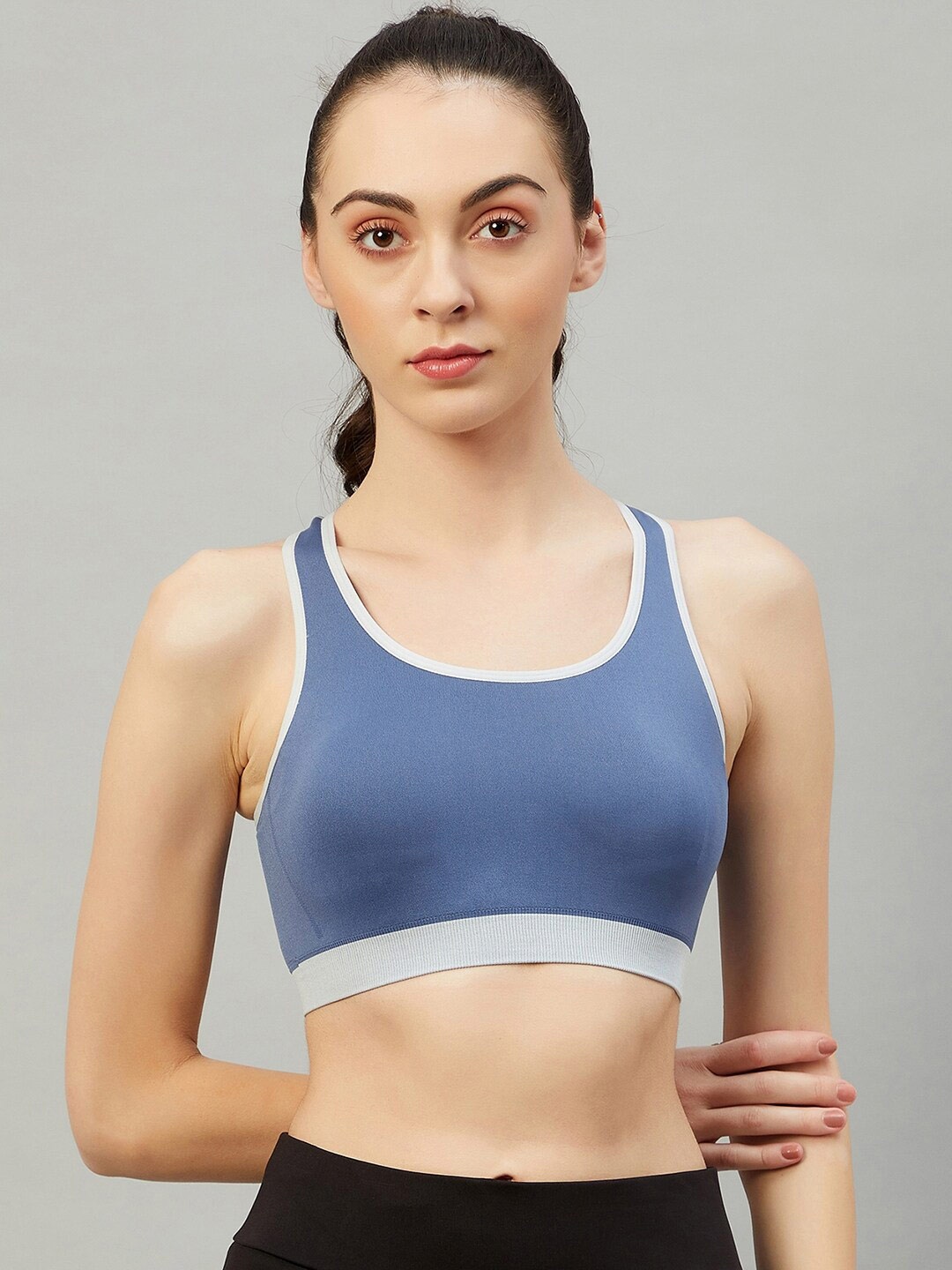 

C9 AIRWEAR Lightly Padded Non-Wired All Day Comfort Seamless Workout Bra, Blue