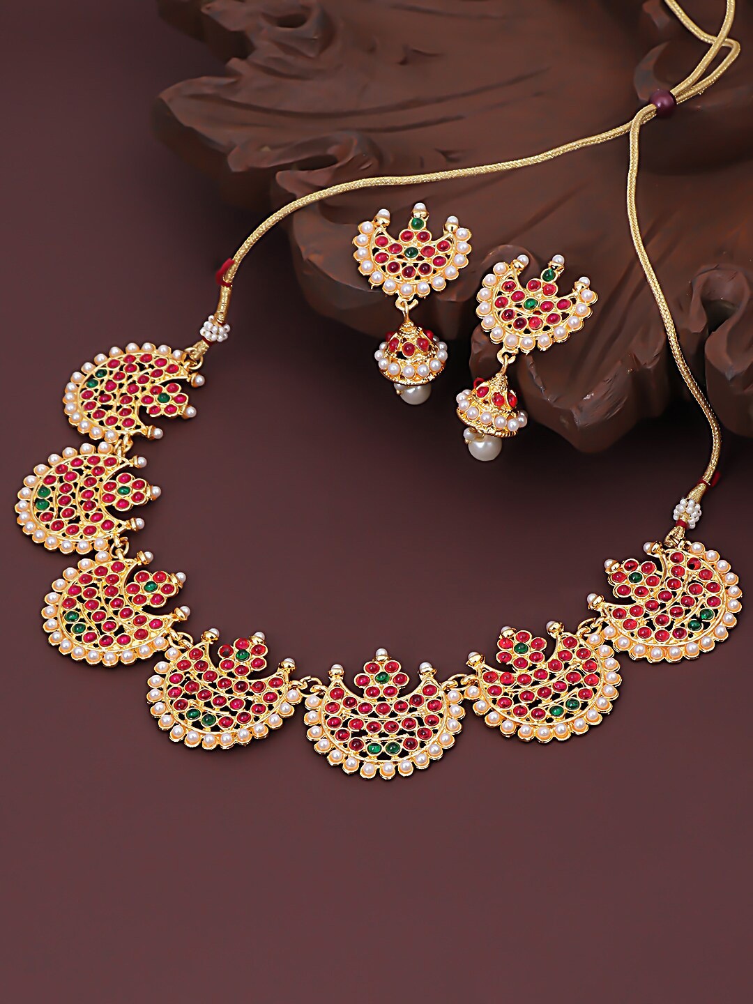 

Sukkhi Gold Plated Necklace With Earrings Jewellery Set