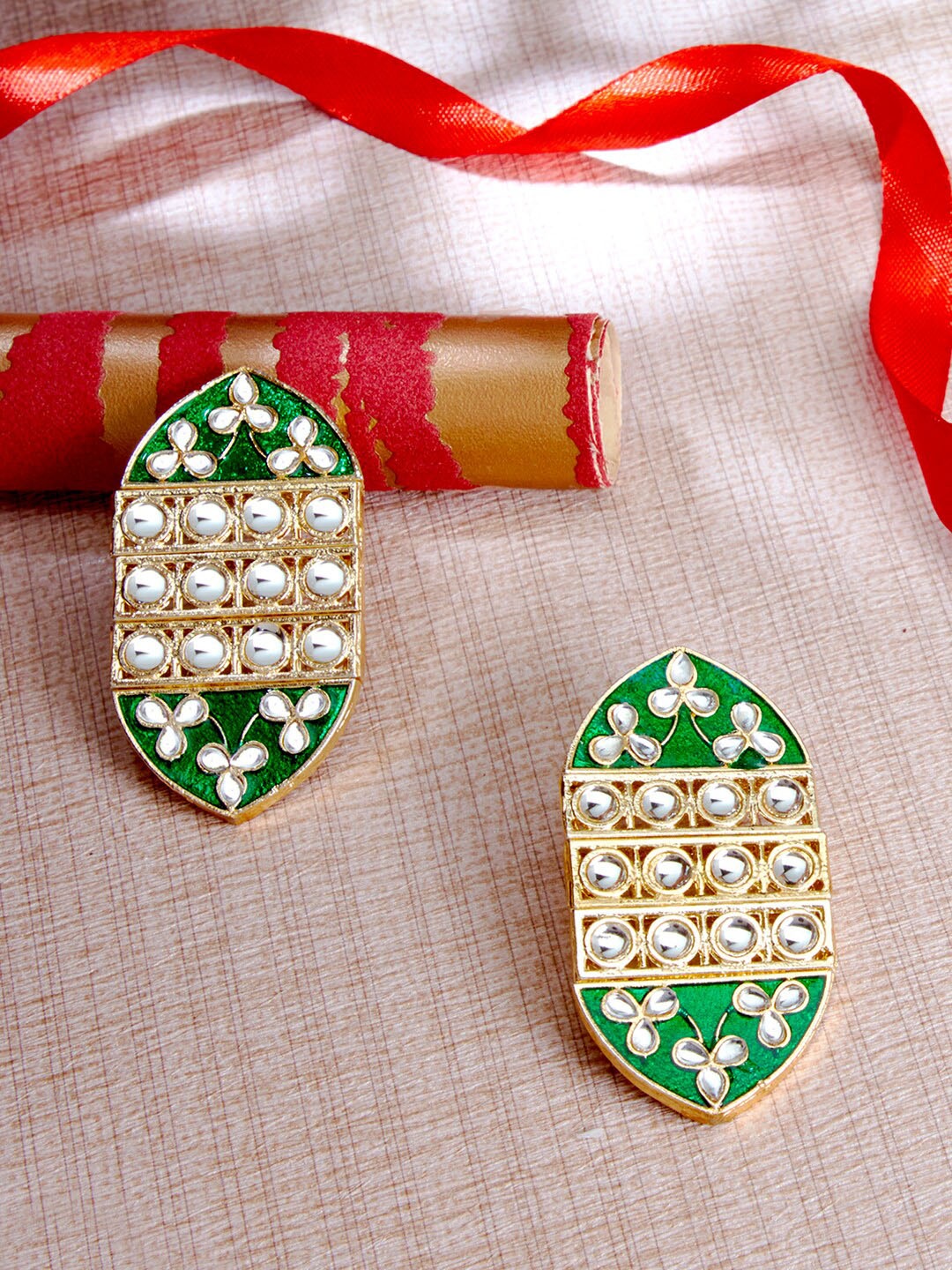 

Sukkhi Gold Plated Contemporary Kundan Drop Earrings