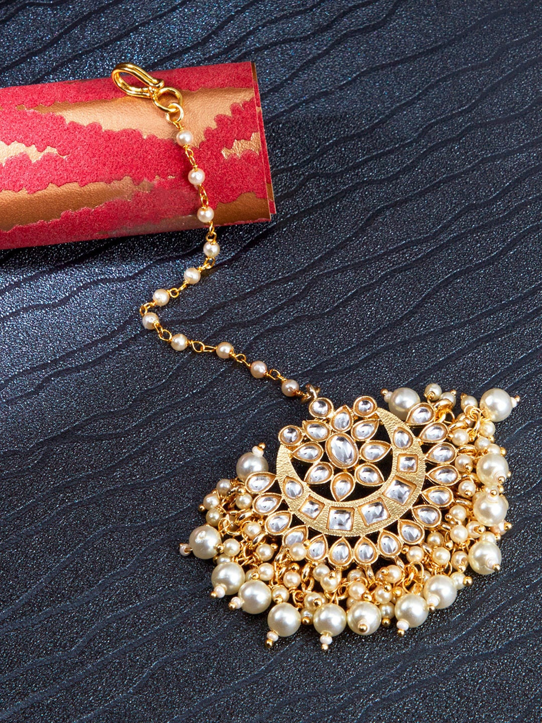 

Sukkhi Gold-Plated Kundan Studded Maang Tikka