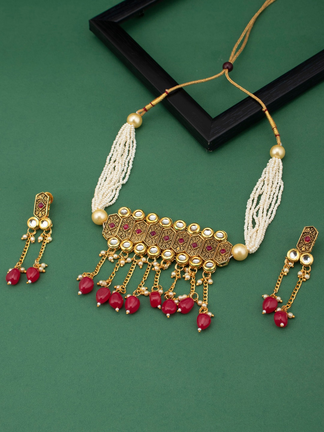 

Sukkhi Gold-Plated Kundan Choker Necklace Set