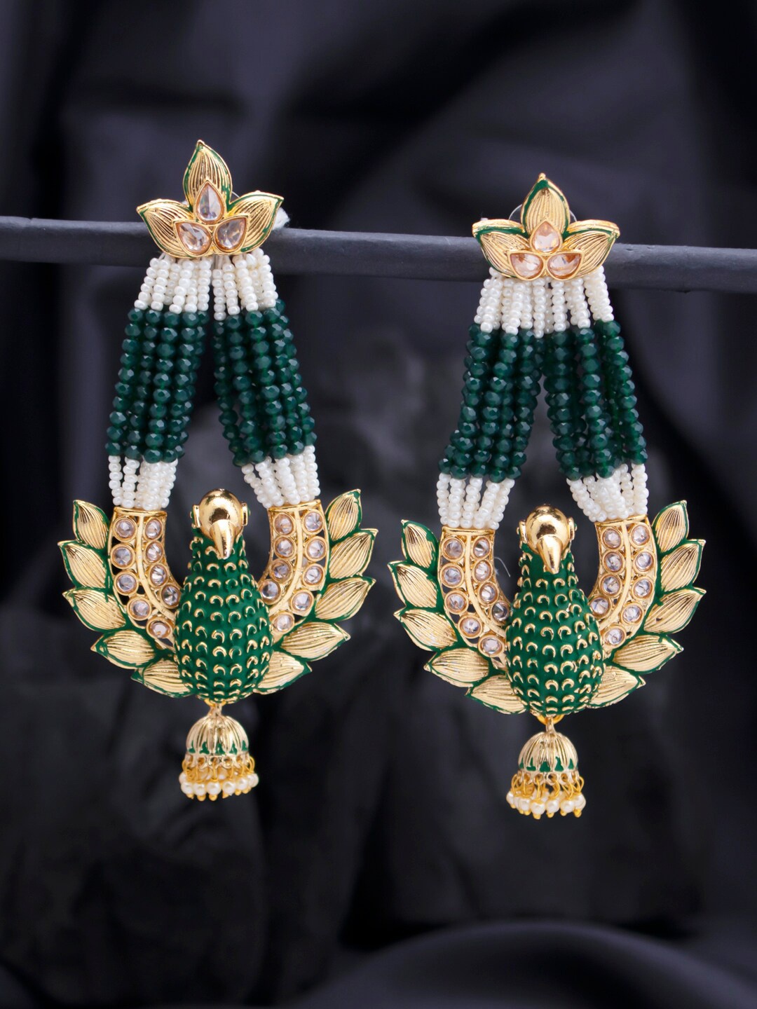 

Sukkhi Gold Plated Contemporary Kundan Drop Earrings