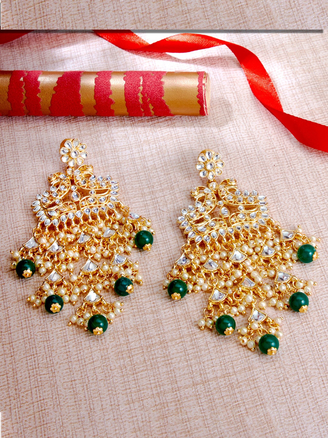 

Sukkhi Gold Plated Contemporary Drop Earrings