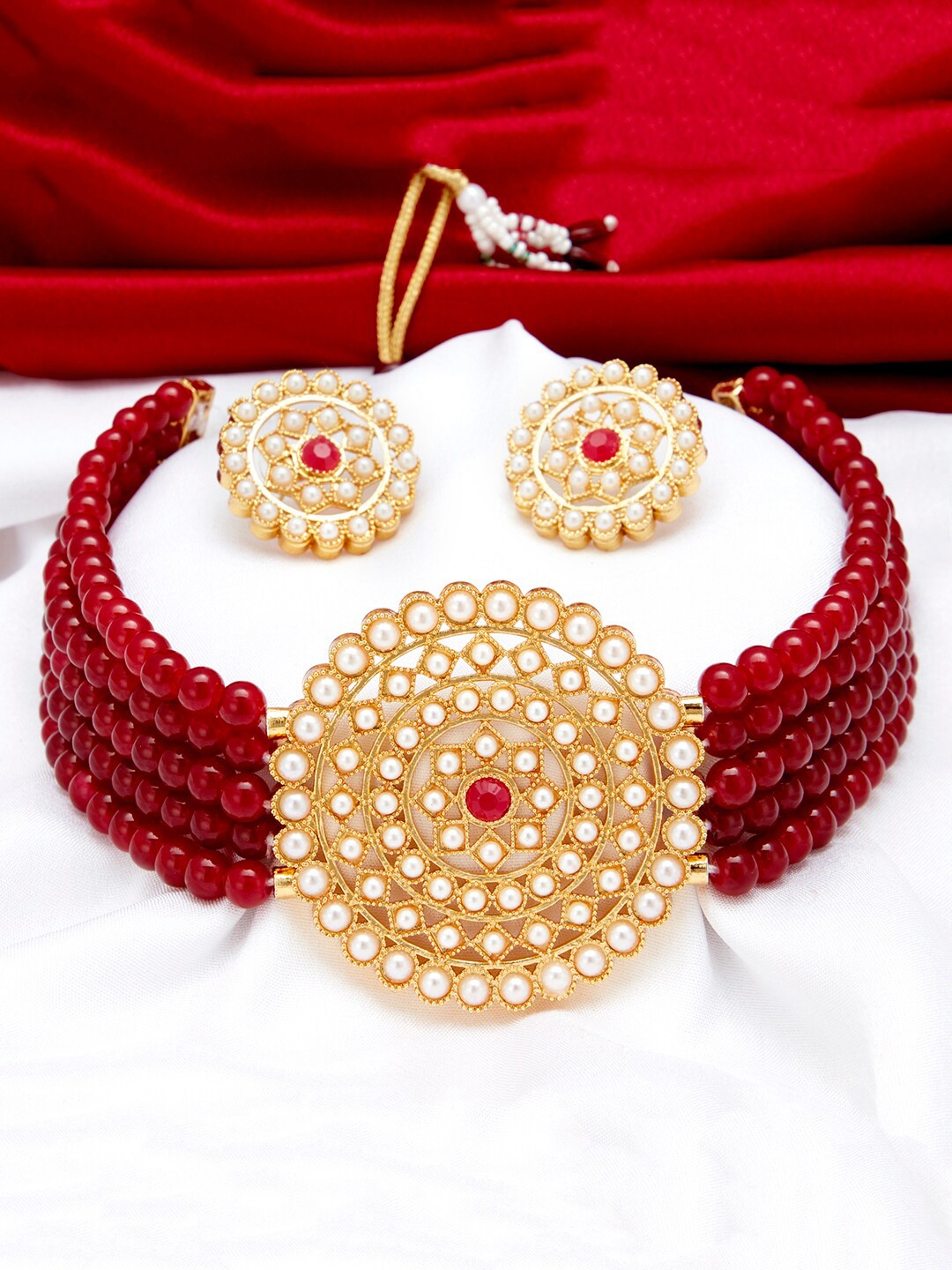 

Sukkhi Gold-Plated Choker Necklace Set