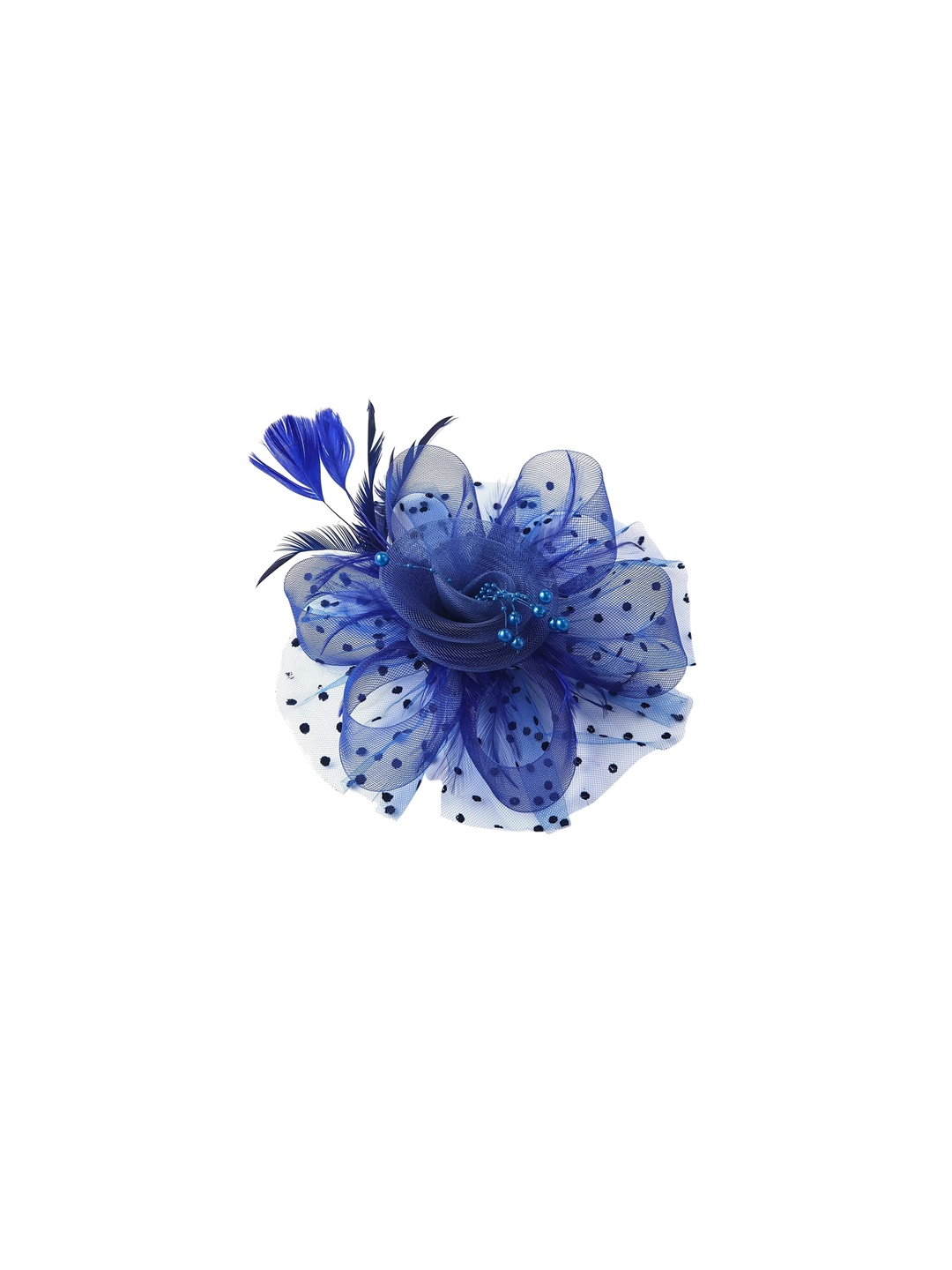 

COLOR STYLE Ribbons Feathers Fedoras Hat Headband, Blue