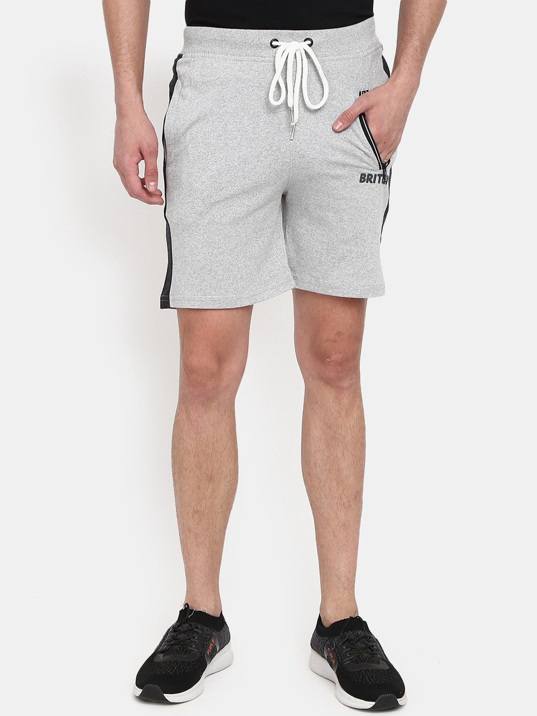 

V-Mart Men Mid-Rise Cotton Shorts, Grey