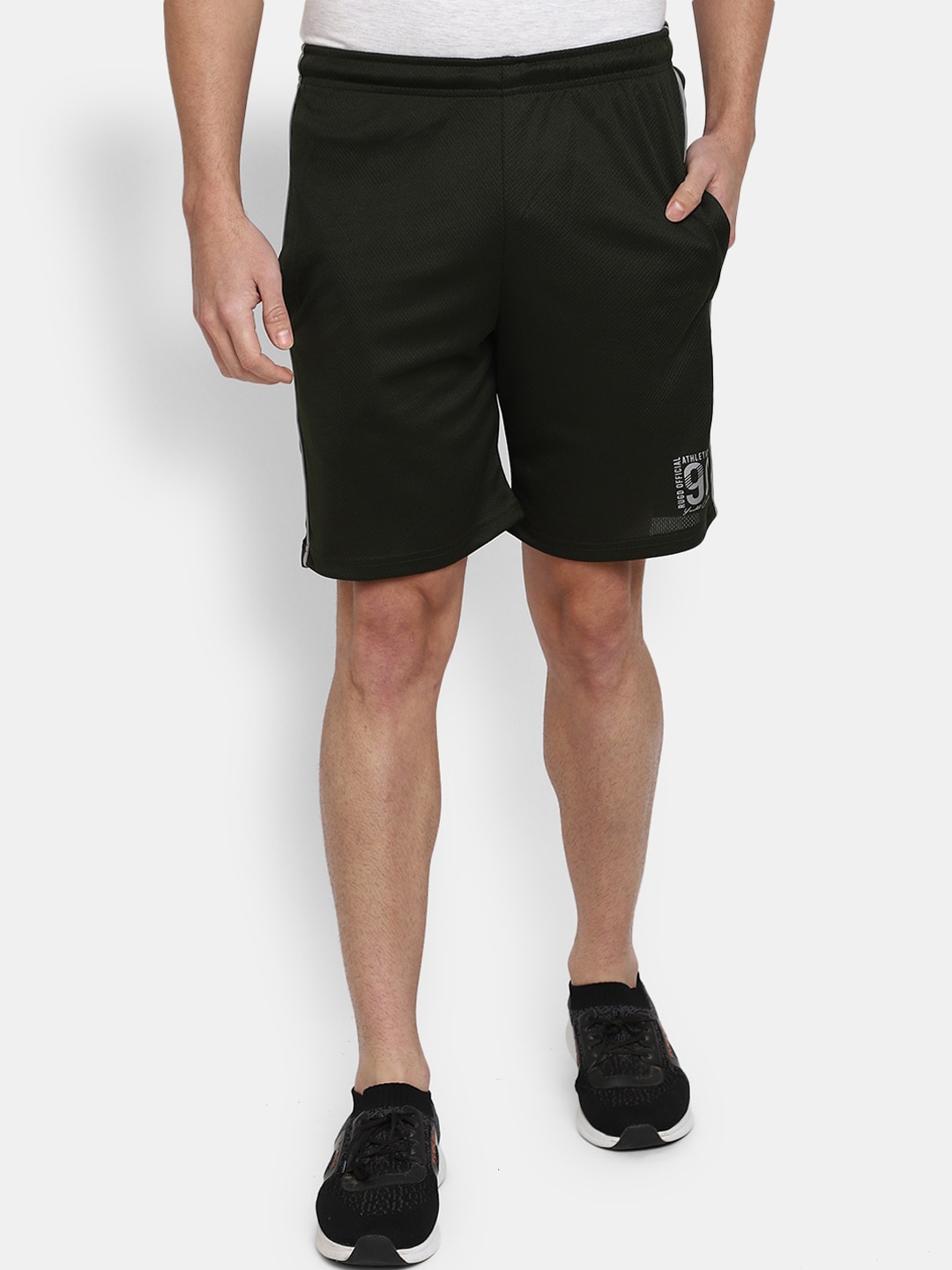 

V-Mart Men Mid-Rise Regular Fit Outdoor Sports Shorts, Black