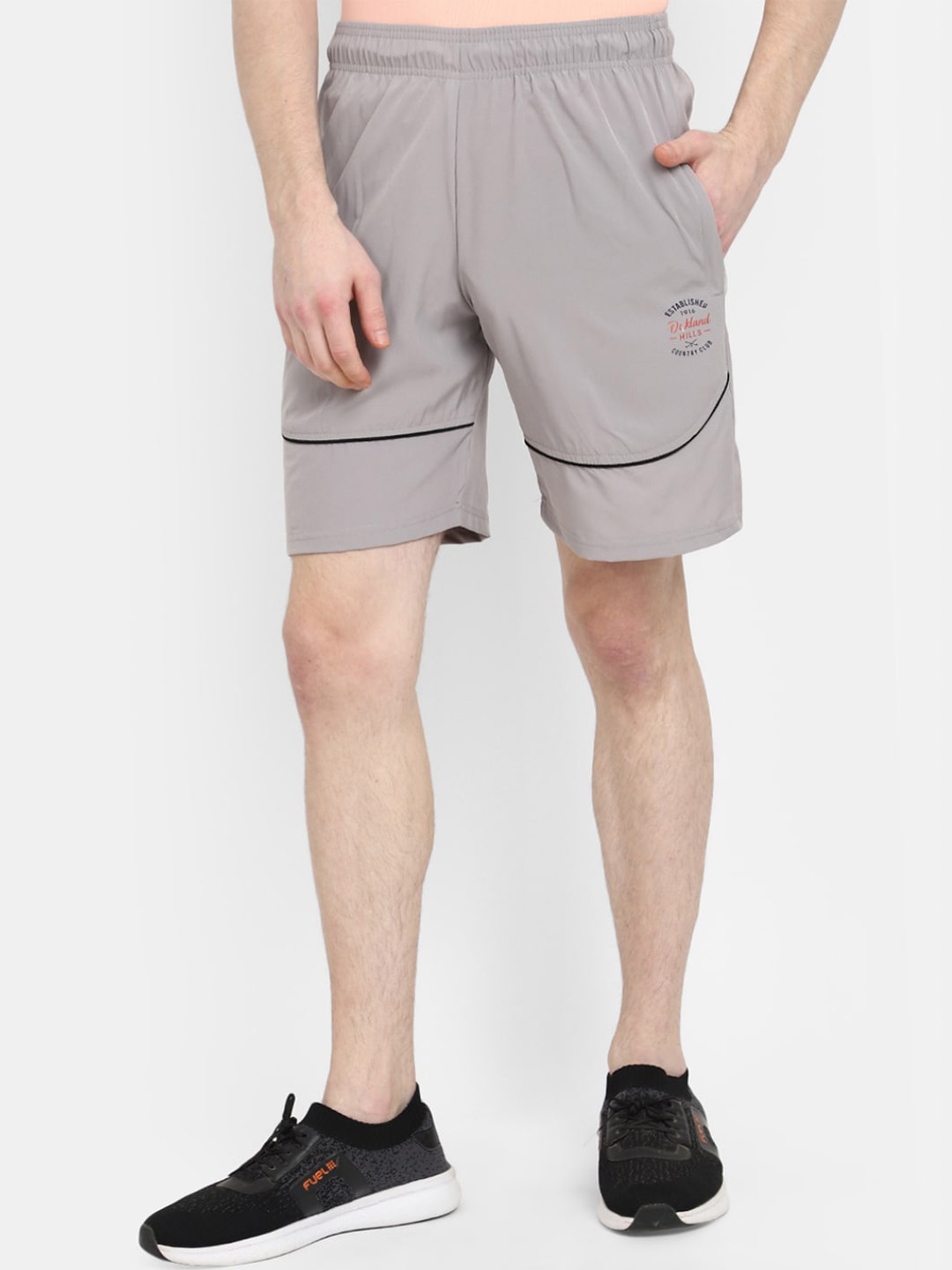 

V-Mart Men Mid-Rise Knee Length Casual Shorts, Grey