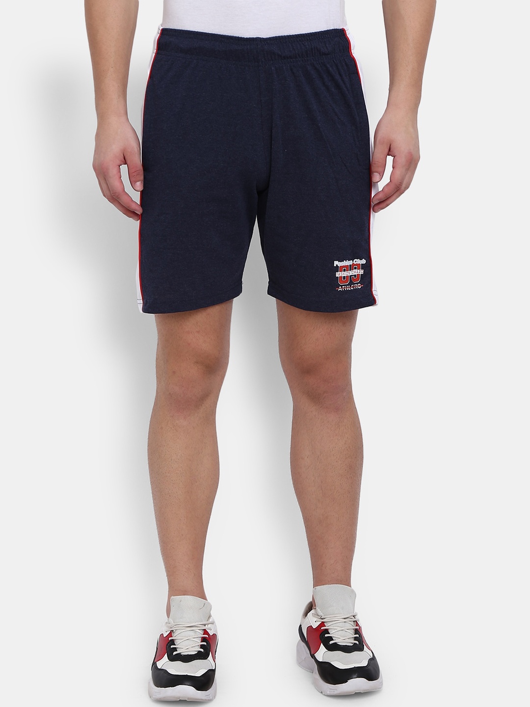 

V-Mart Men Mid Rise Cotton Sports Shorts, Navy blue