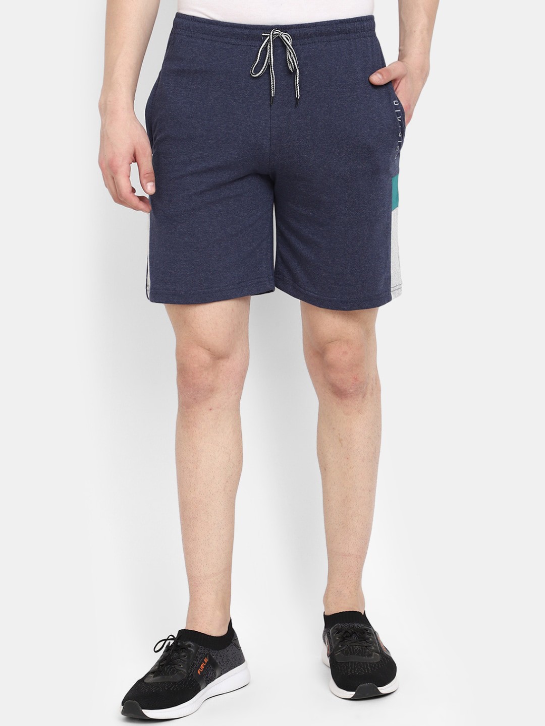

V-Mart Men Mid-Rise Cotton Sports Shorts, Blue