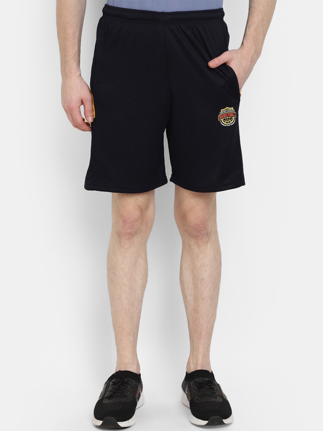 

V-Mart Men Mid-Rise Outdoor Cotton Sports Shorts, Navy blue