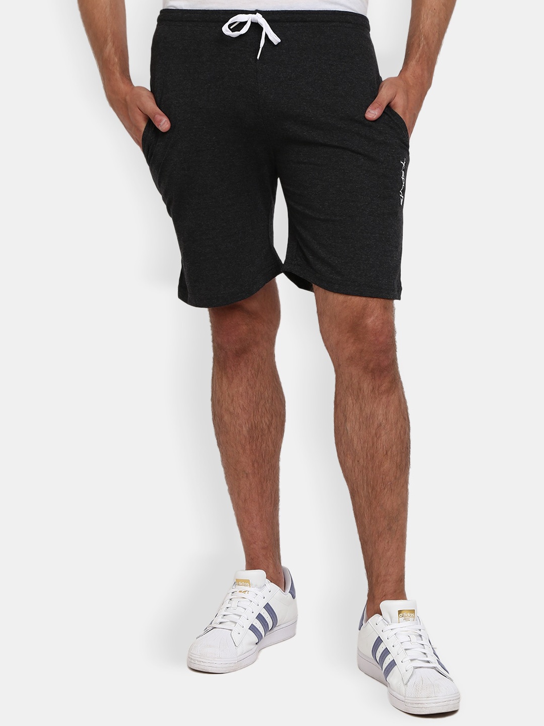 

V-Mart Men Mid-Rise Cotton Sports Shorts, Grey
