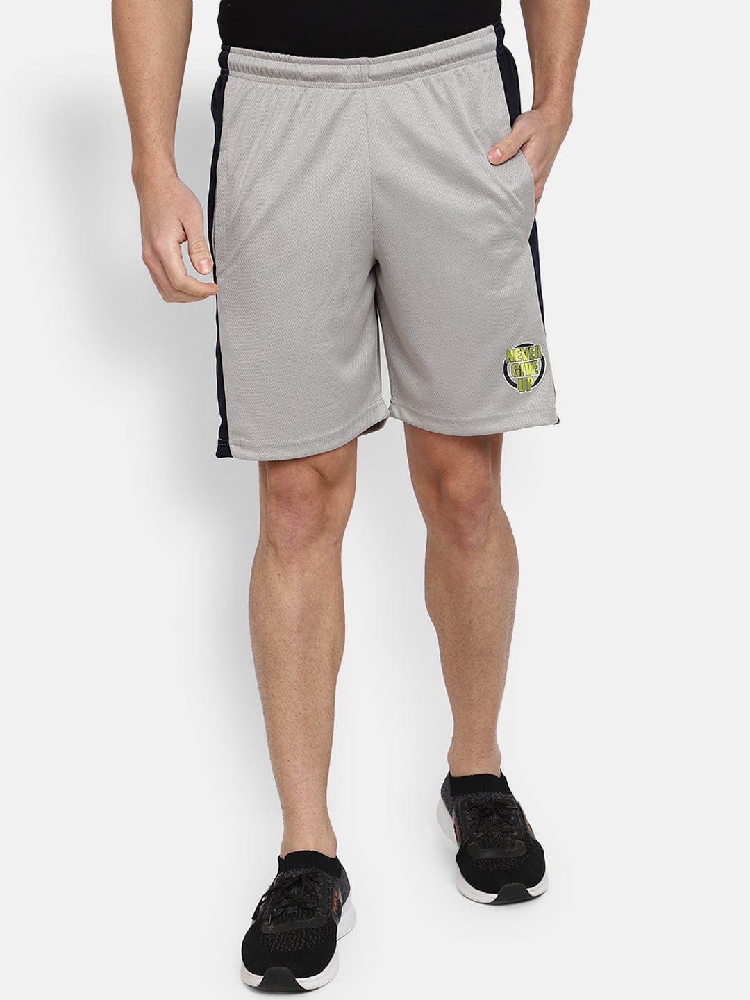 

V-Mart Men Mid-Rise Knee Length Outdoor Sports Shorts, Grey